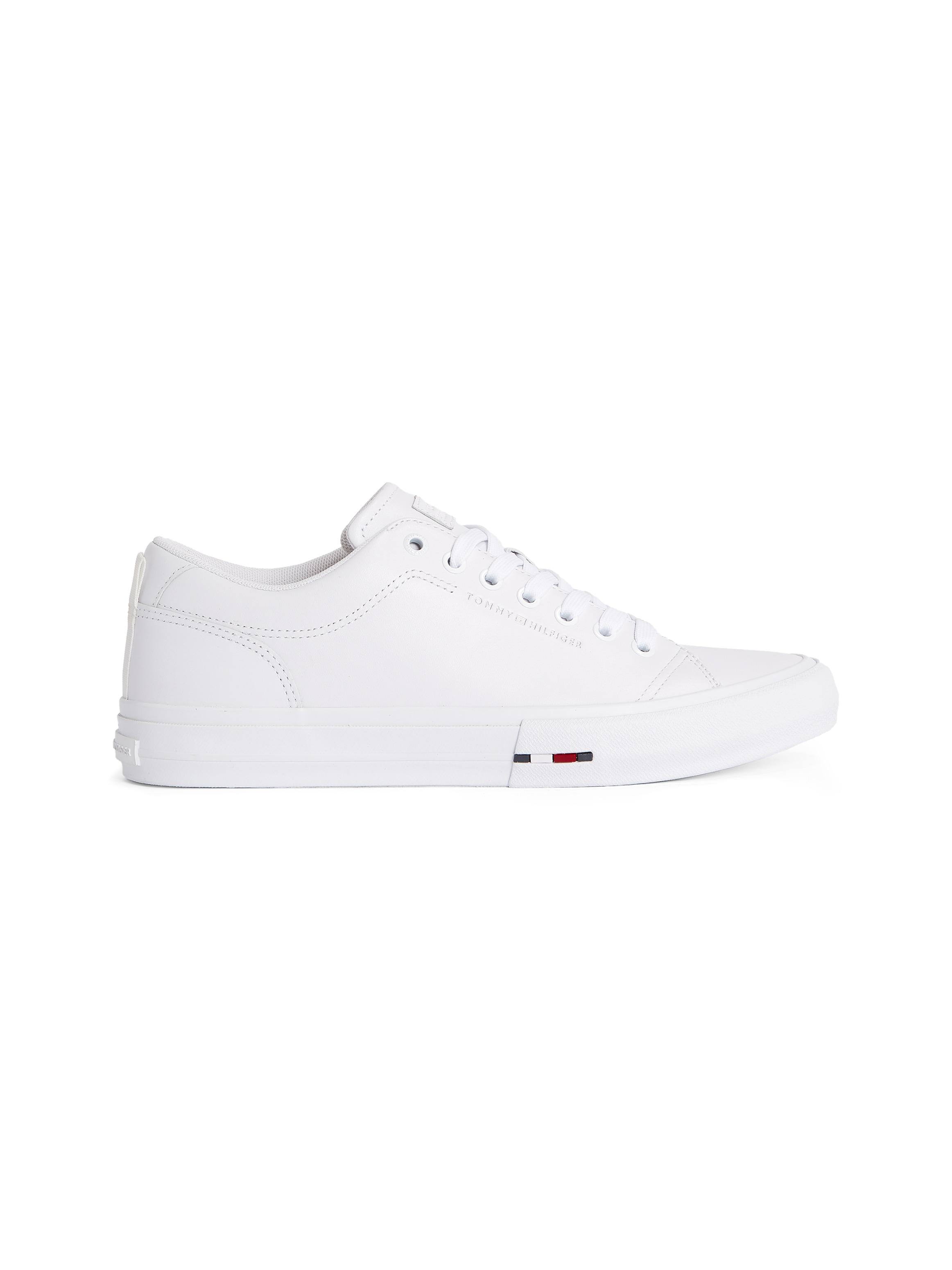 Tommy Hilfiger Plateausneaker »TH HI VULC STREET LTH PATCH«, Freizeitschuh, Halbschuh, Schnürschuh mit kleiner Logoflagge