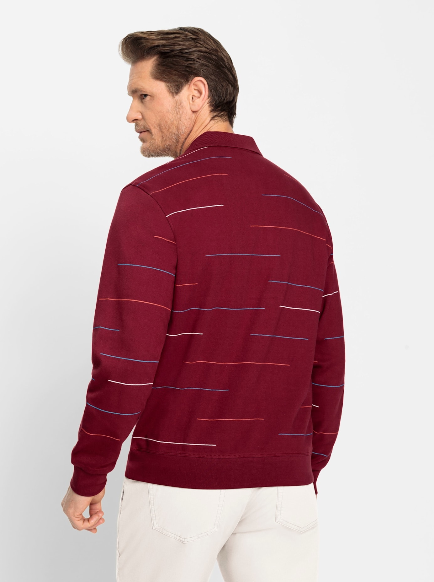 Marco Donati Langarm-Poloshirt »Sweatshirt«, (1 tlg.)