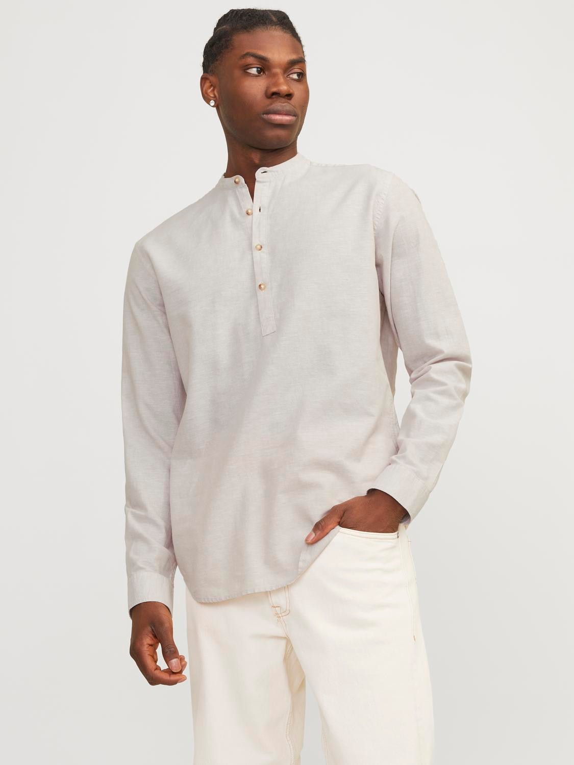 Jack & Jones Langarmhemd "JJESUMMER TUNIC LINEN BLEND SHIRT LS SN" günstig online kaufen