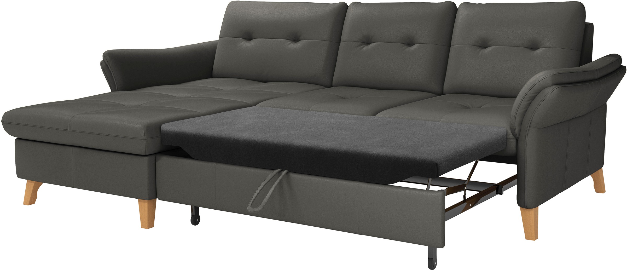 sit&more Ecksofa »Göteborg«, Sitztiefenverstellung und Federkern, wahlweise mit Bettfunktion