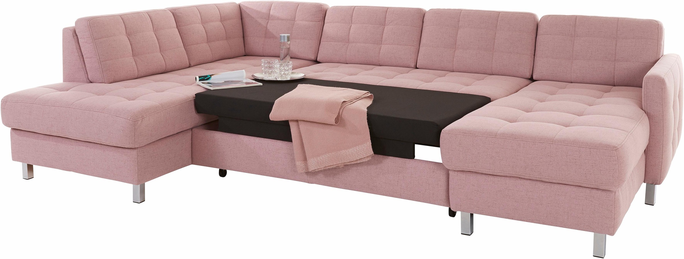 sit&more Wohnlandschaft »Picasso U-Form«, wahlweise mit Bettfunktion und Bettkasten