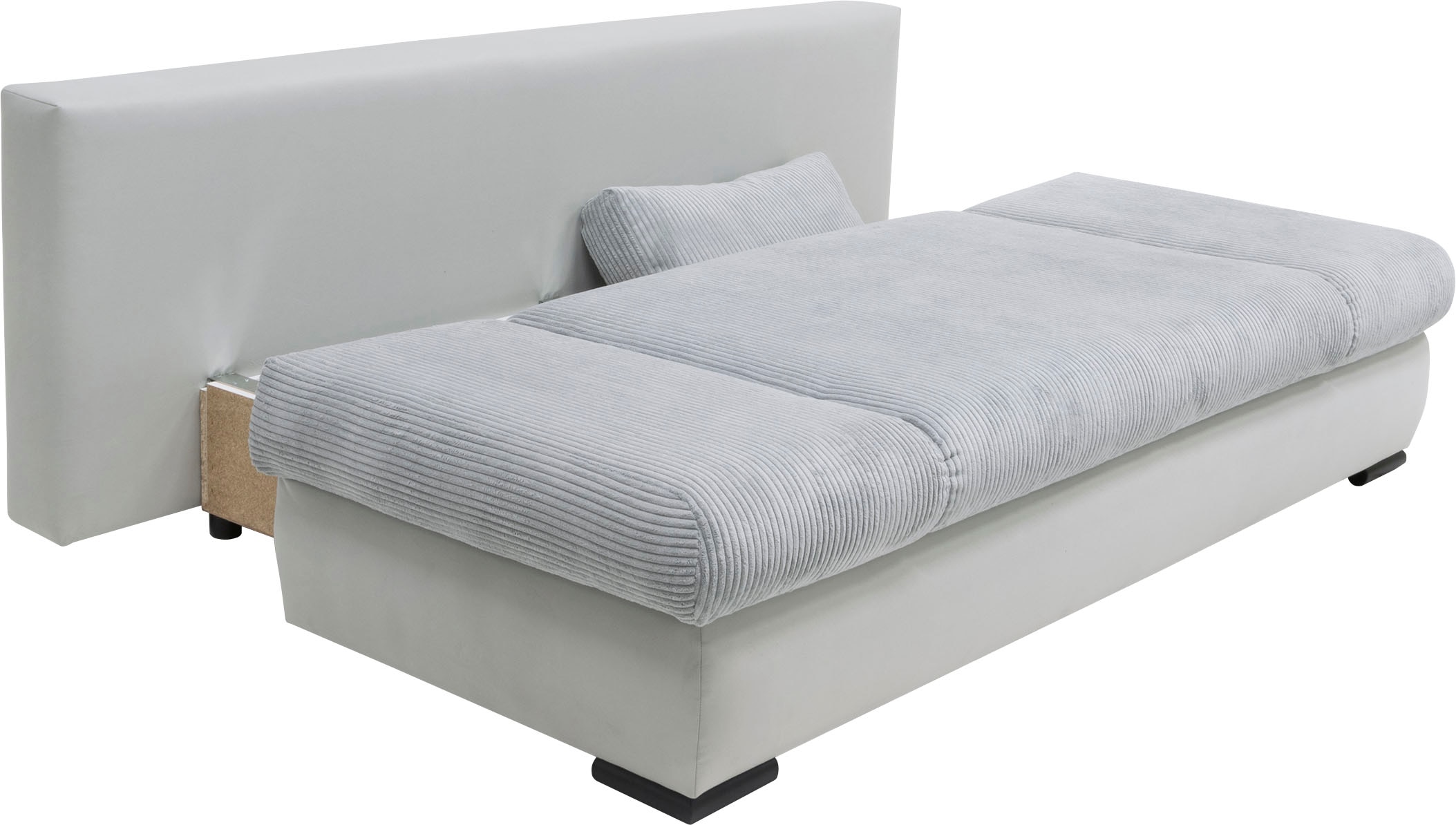 COLLECTION AB Schlafsofa »Chicago«, mit Bettfunktion und Bettkasten, im Cord-Samt Mix
