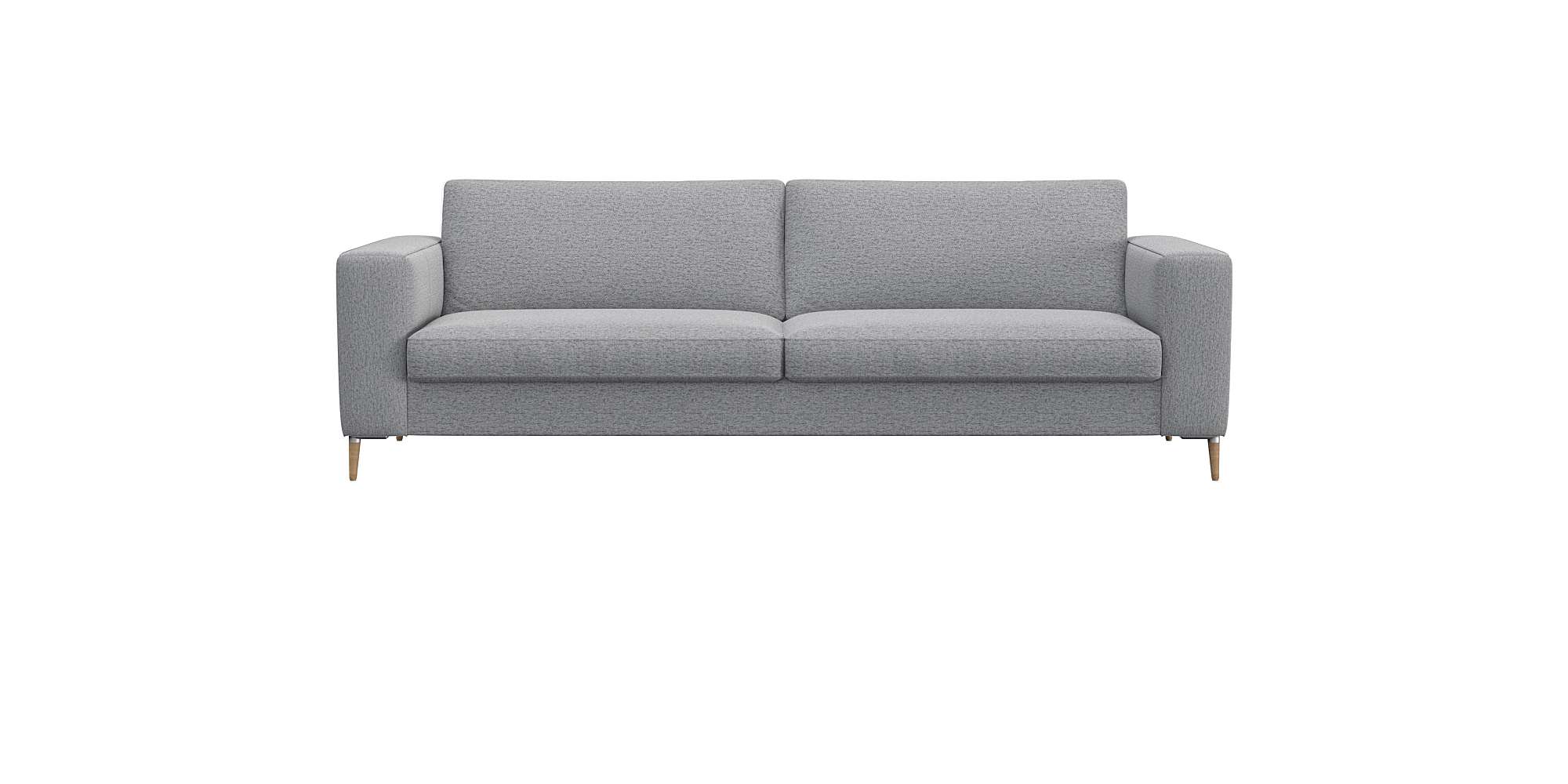 FLEXLUX 3-Sitzer "Fiore, super Sitzkomfort durch Kaltschaum im Sitz" breite Armlehnen, Füße Alu+ Eiche
