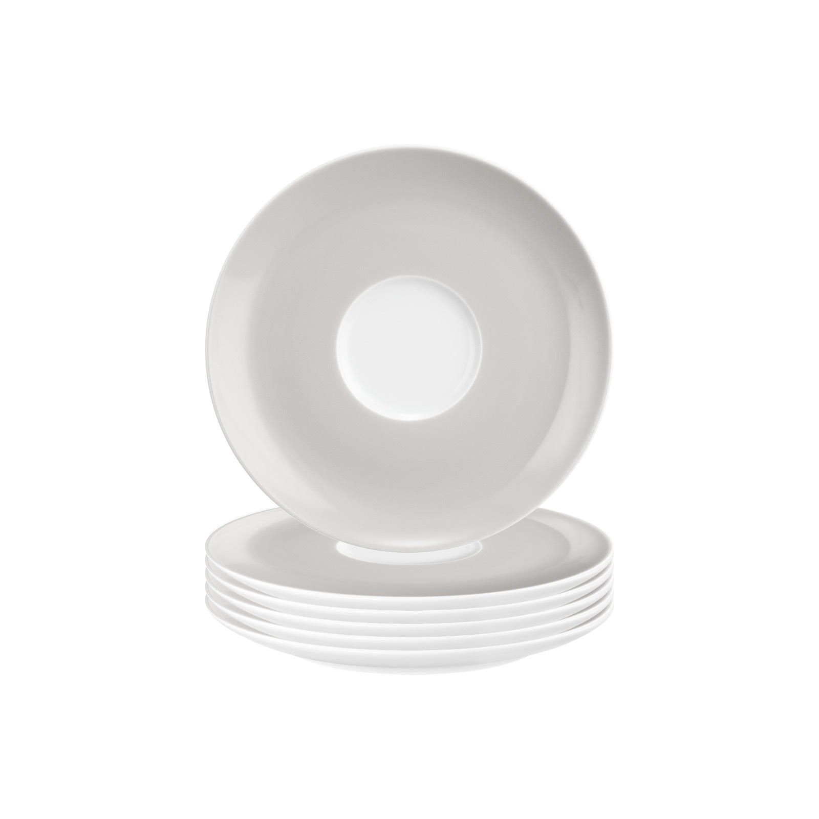 SELTMANN WEIDEN Untertasse "Kombiuntertassen Liberty Pure Colors ø 16 cm 6er Set", L:16,1cm, grau, Speiseteller
