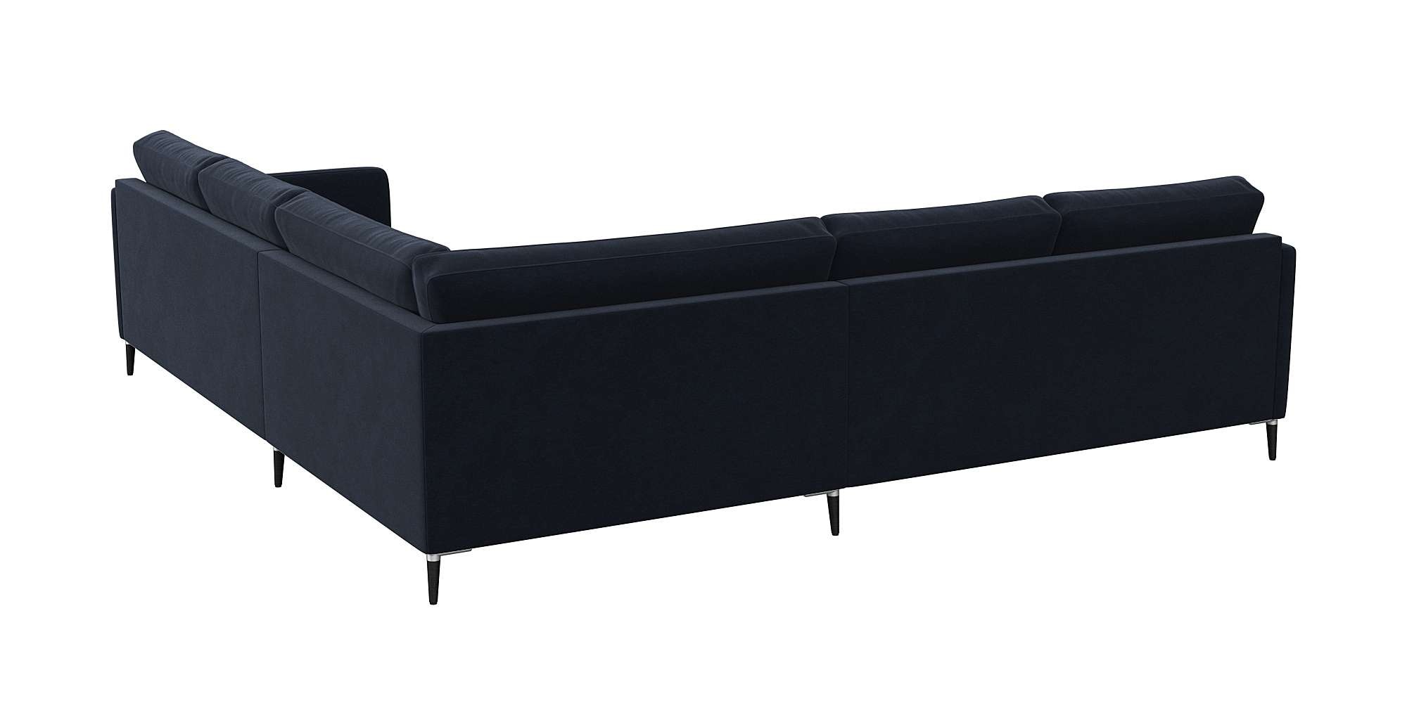 FLEXLUX Ecksofa »Fiore, L-Form, bequem und komfortabel durch hochwertigem Sitzaufbau«, schmale Armlehnen, Kaltschaum, Füße Alu+schwarz