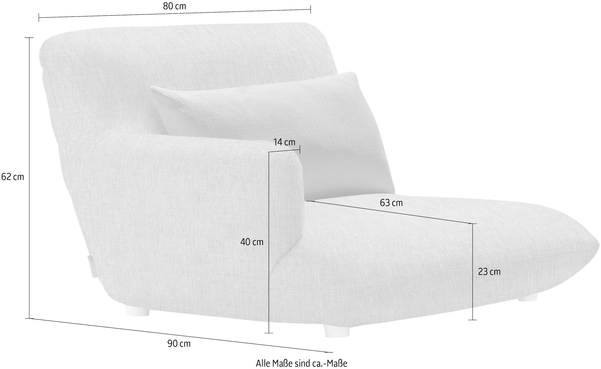 W.SCHILLIG Sofaelement »lagoona«, Outdoor Sitzelement mit Armlehne