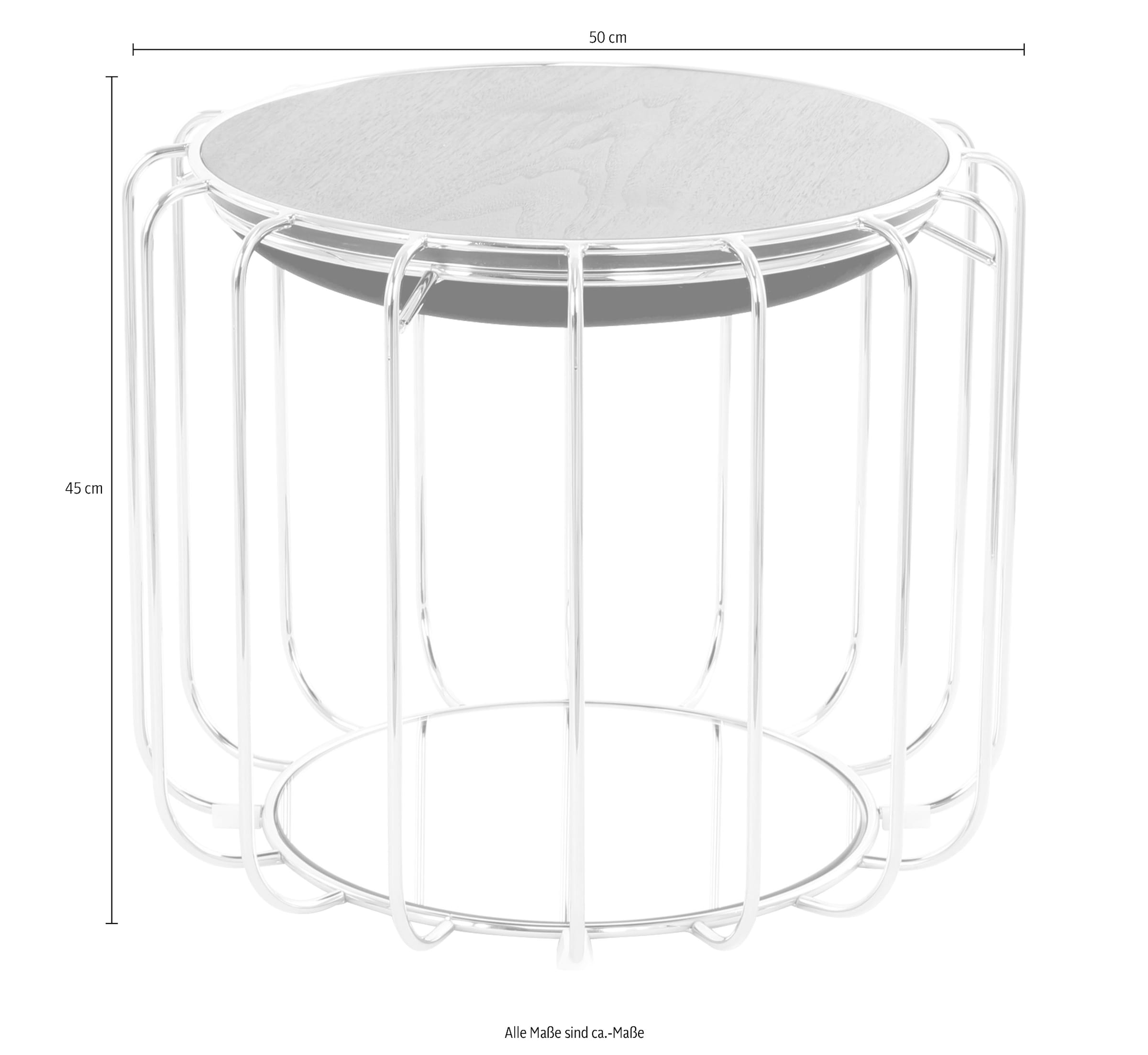 Kayoom Beistelltisch »Pouf Comfortable 110, abnehmbares und wendbares Oberteil«, (1 St.), praktisch umzuwandeln in Tisch oder Hocker, mit Spiegelglas
