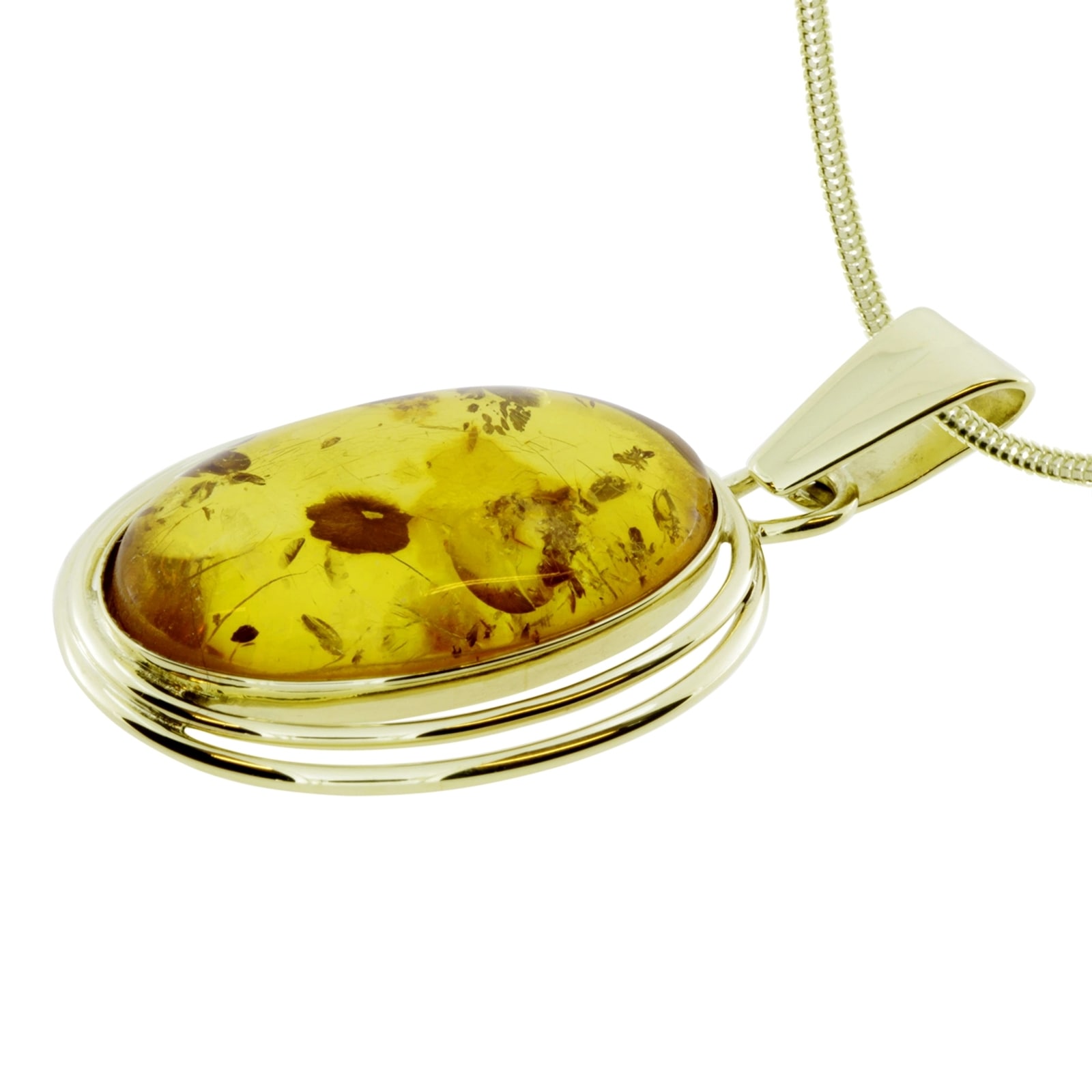 OSTSEE-SCHMUCK Kette und Anhänger Set »- Luisa - Gold 333/000 - Bernstein«