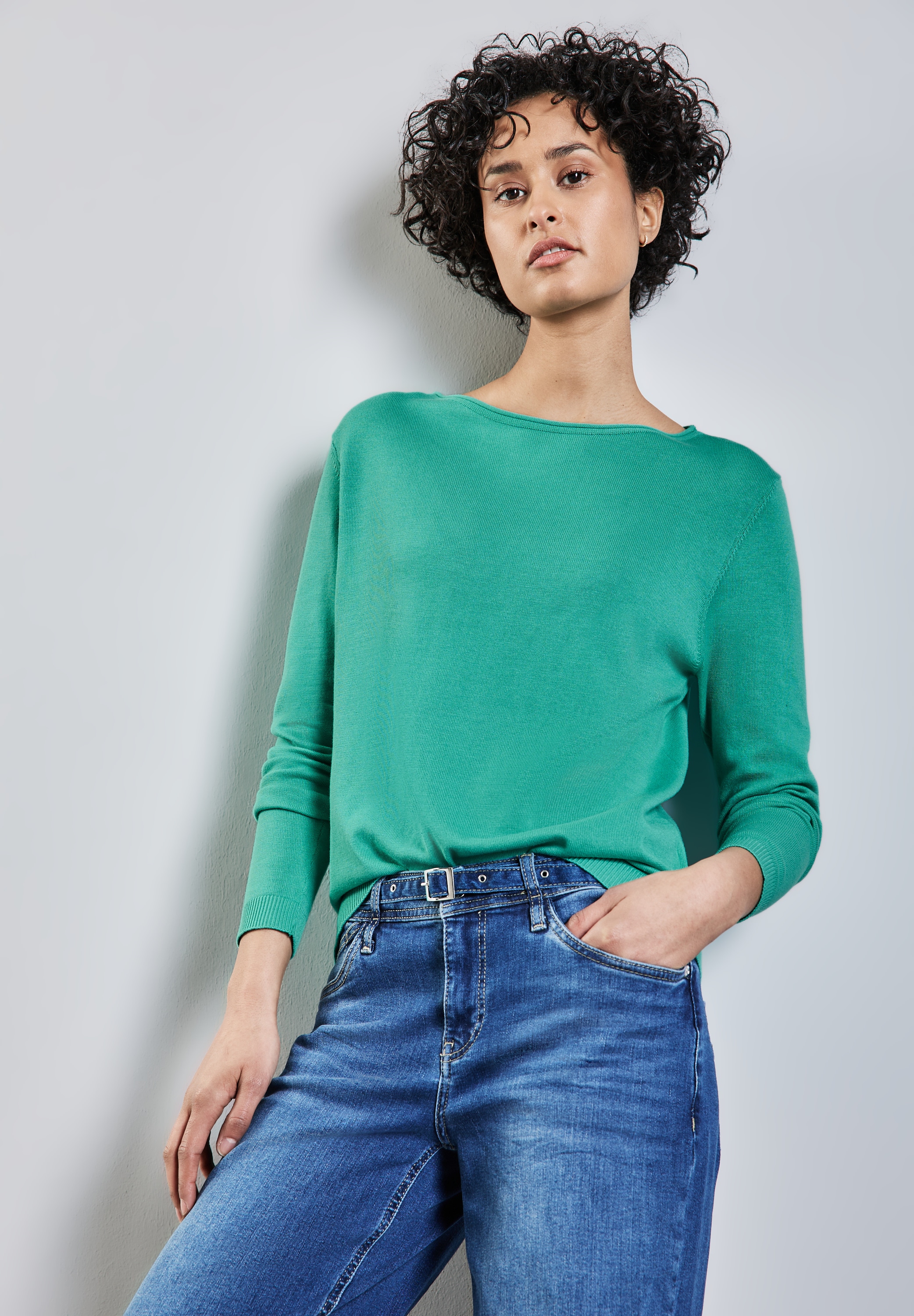 STREET ONE Strickpullover mit U-Boot-Ausschnitt