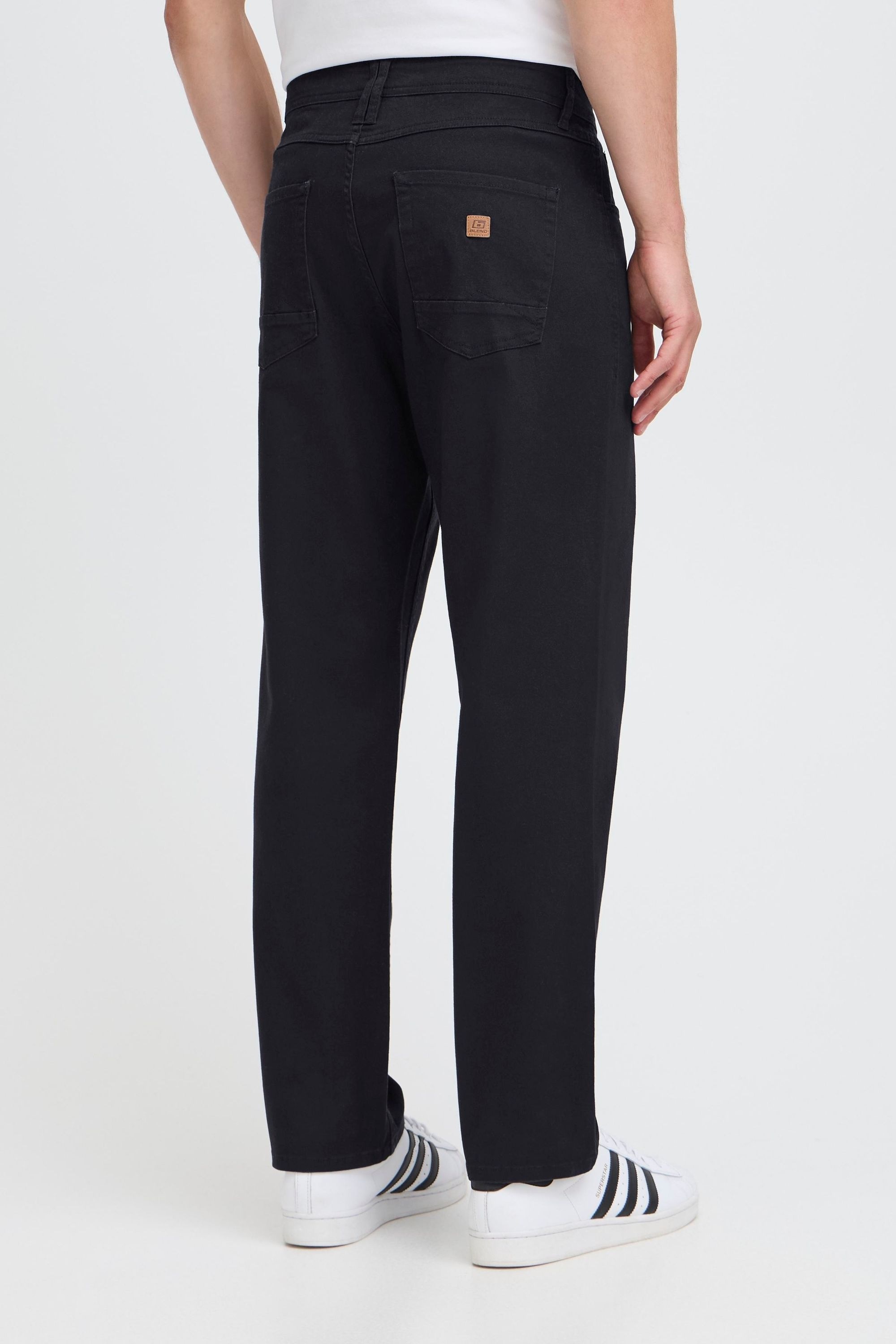 Chinohose BLEND "BHTiram", Herren, Gr. 32, Länge 32, schwarz, Twill, 98% Baumwolle, 2% Elasthan, unifarben, normal lang, Hosen Chinohose, Stoffhose im 5-Pocket-Look - Regular Fit 6