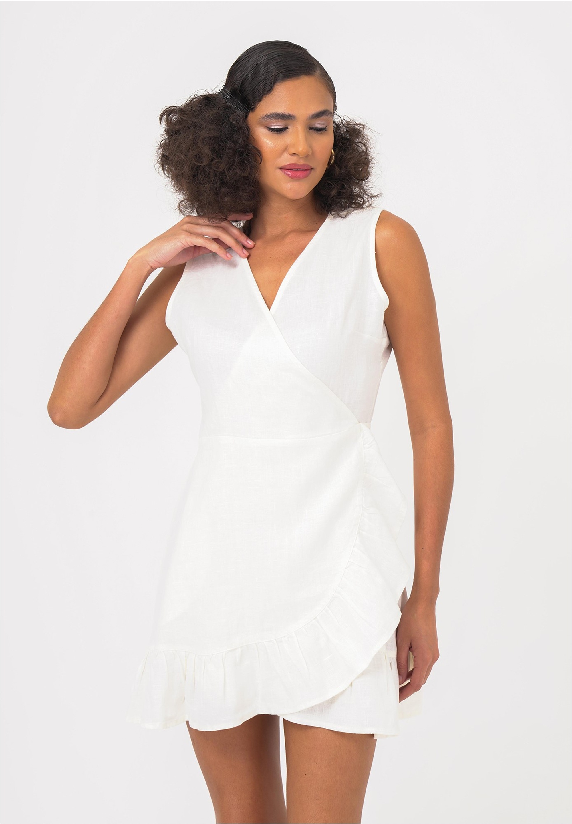 Thumbnail - freshlions Jerseykleid "Mailinda" 1 Stk. tlg. im eleganten Wickel-Design