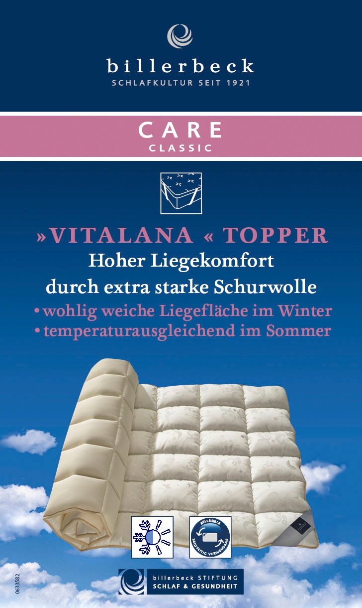 billerbeck »744 Vitalana« Die Matratzenauflage mit extra starker Schurwolle& hohen Schlafkomfort