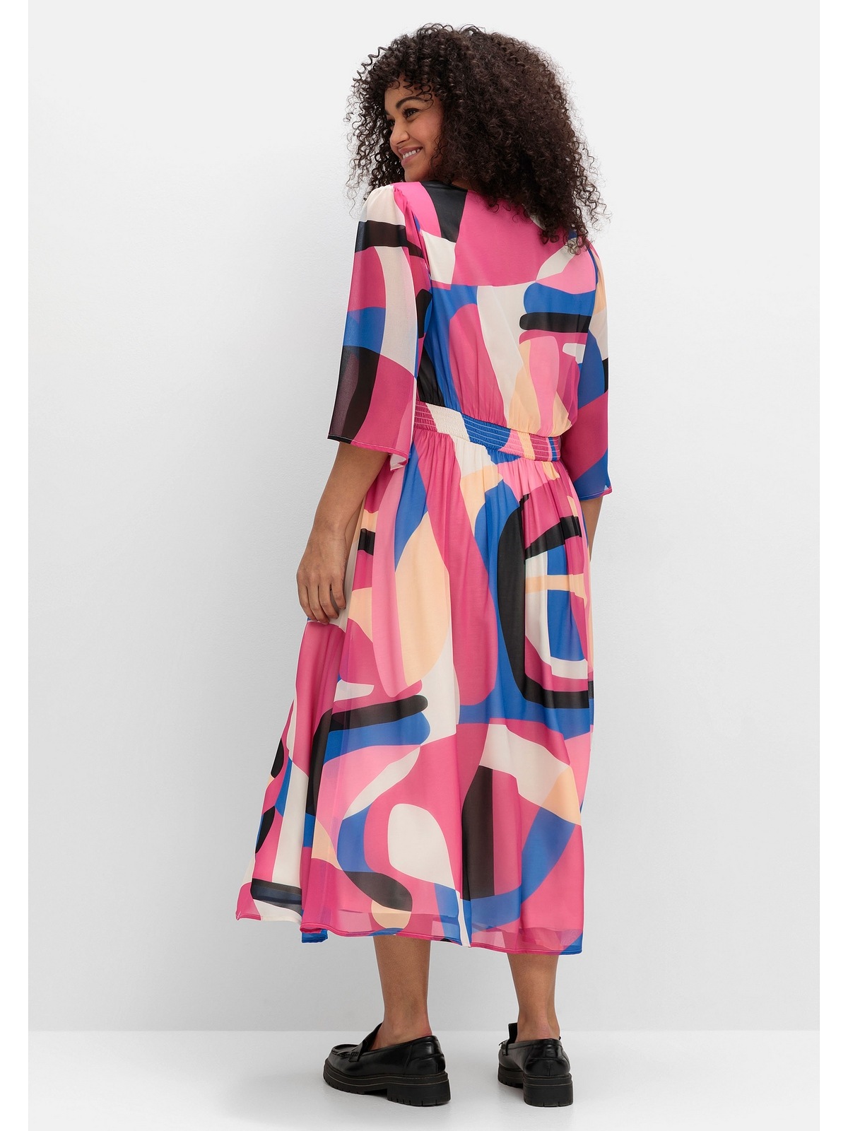 Sheego Sommerkleid "Große Größen", mit Grafikprint, im Lagenlook günstig online kaufen