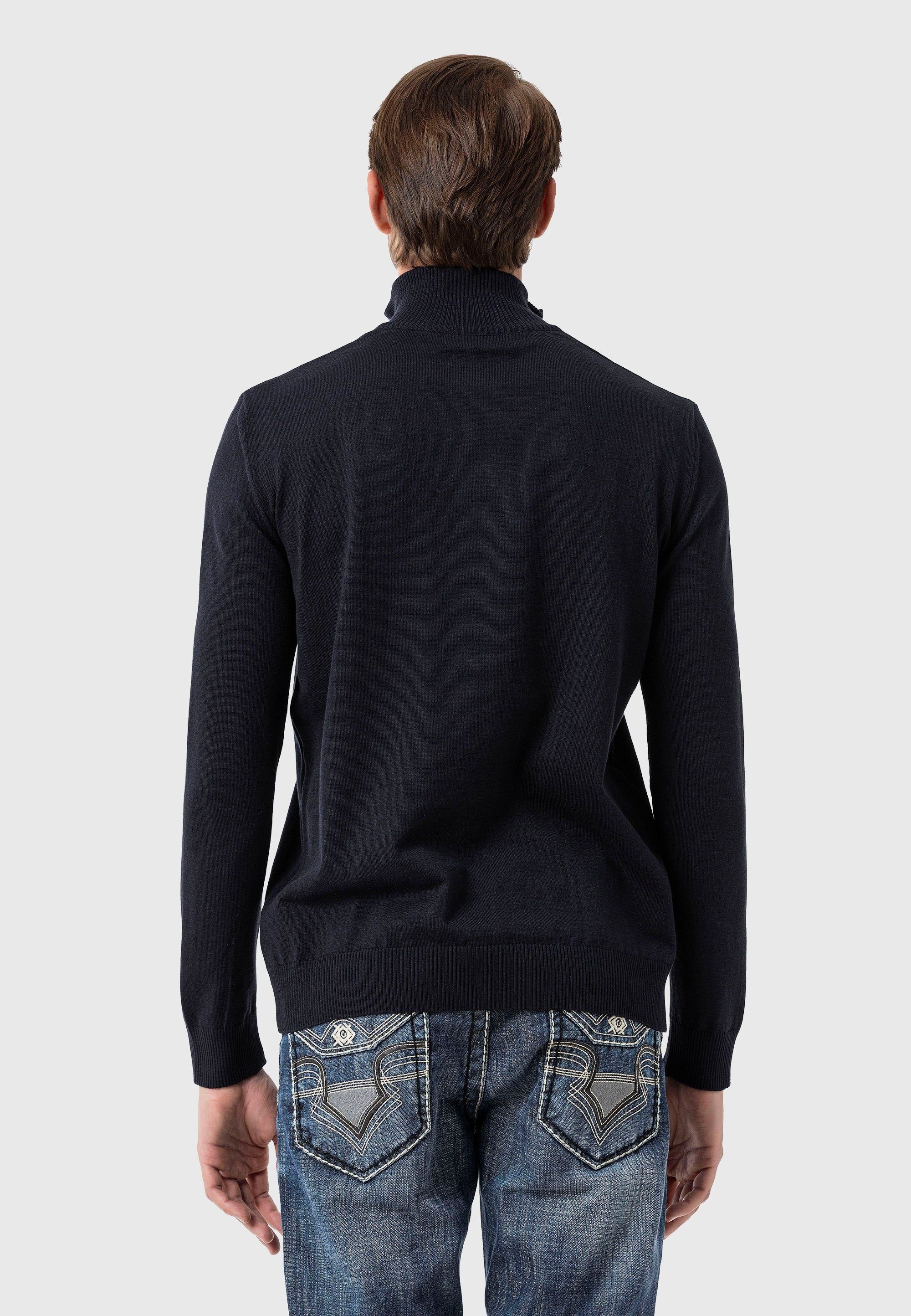 Cipo & Baxx Troyer »Pullover«, mit Troyer-Kragen