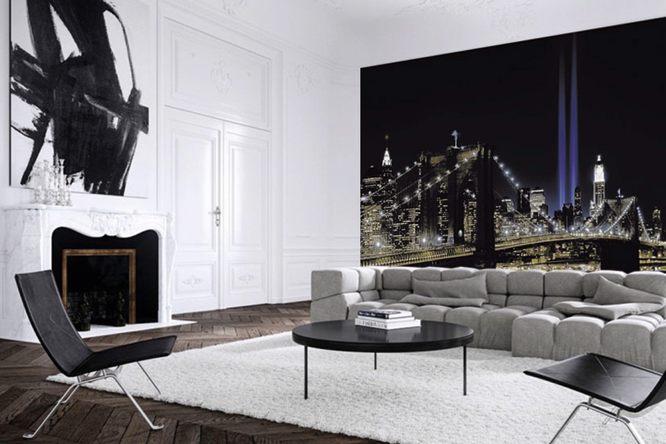 Thumbnail - Papermoon Fototapete "New York by night" glatt