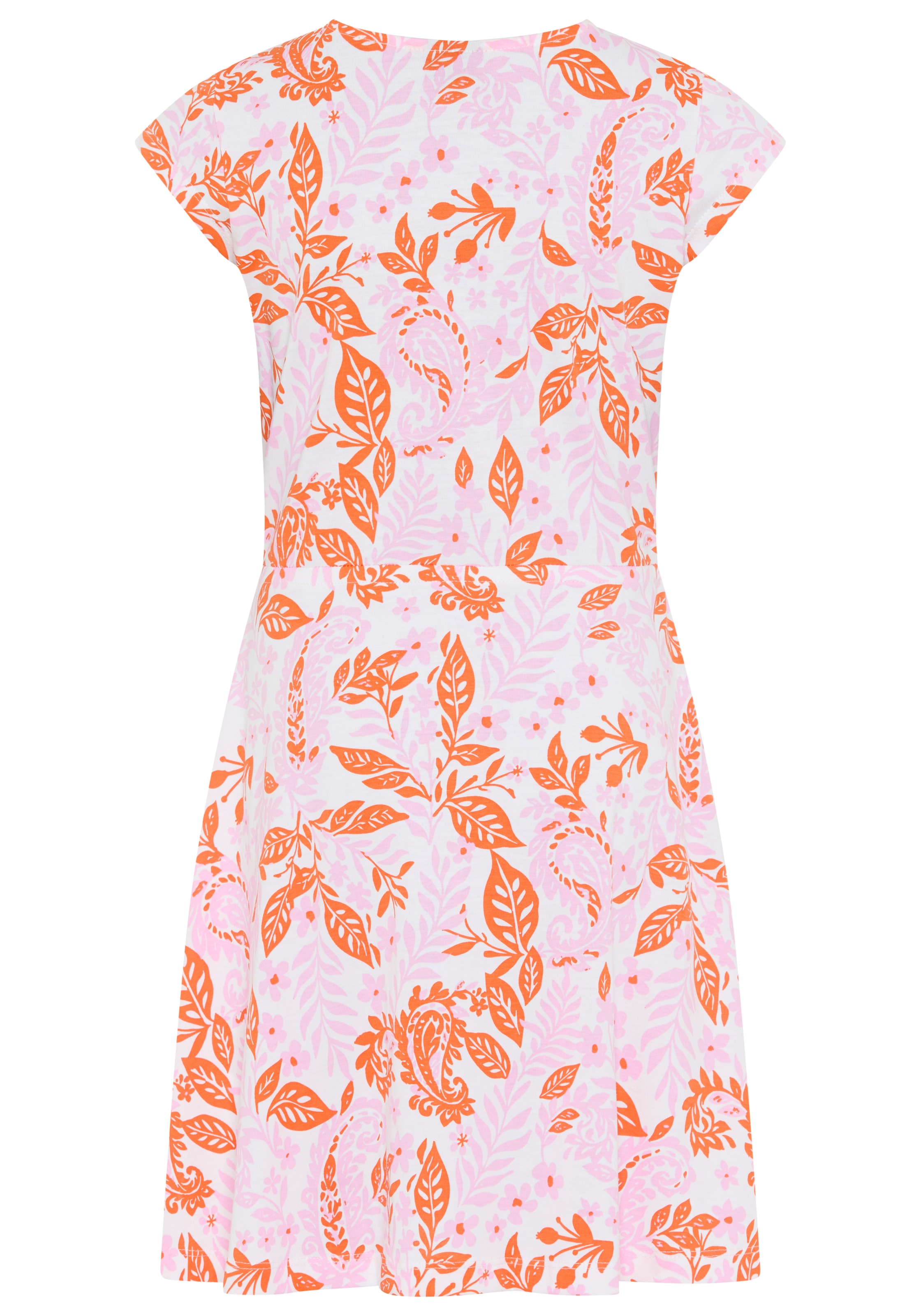 KIDSWORLD Jerseykleid »Kleid mit Paisley-Allover Muster« modischer Stil, für Mädchen, aus Single Jersey, Kurzarm