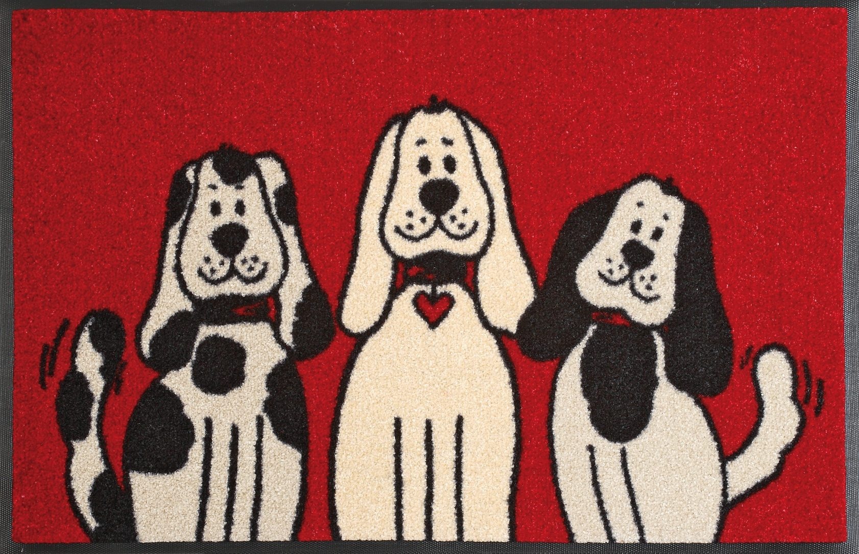 | Dogs«, Schmutzfangmatte, by rutschhemmend, Kleen-Tex BAUR Motiv Fußmatte rechteckig, Hunde, »Three wash+dry waschbar