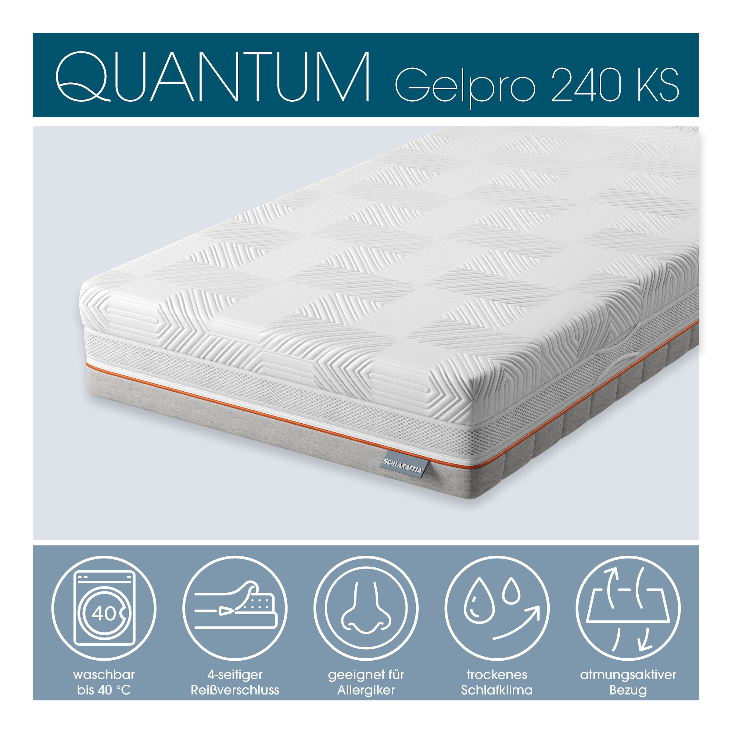 Schlaraffia Kaltschaummatratze »GelPro Quantum 240« 24 cm hoch Raumgewicht: 45 kg/m³ 1 Stk. tlg.