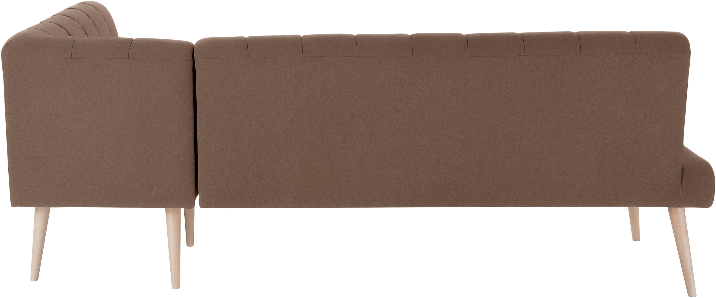 exxpo - sofa fashion Eckbank »Costa, moderne Rückensteppung, bequem und elegant, hoher Holzfuß«, hochwertig verarbeitet, Frei im Raum stellbar