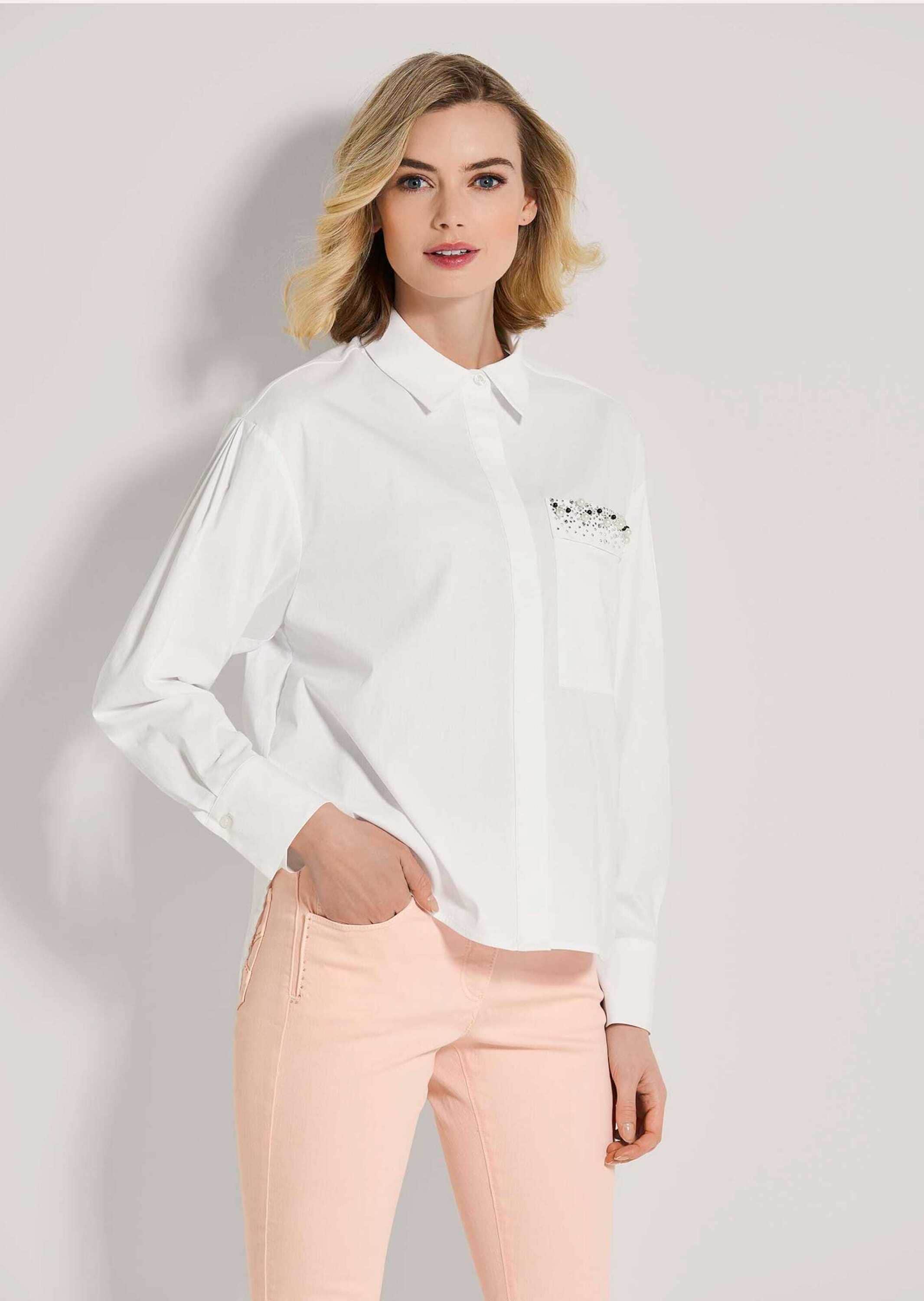 MADELEINE Langarmbluse »Bluse Bluse mit Glanz-Akzent«