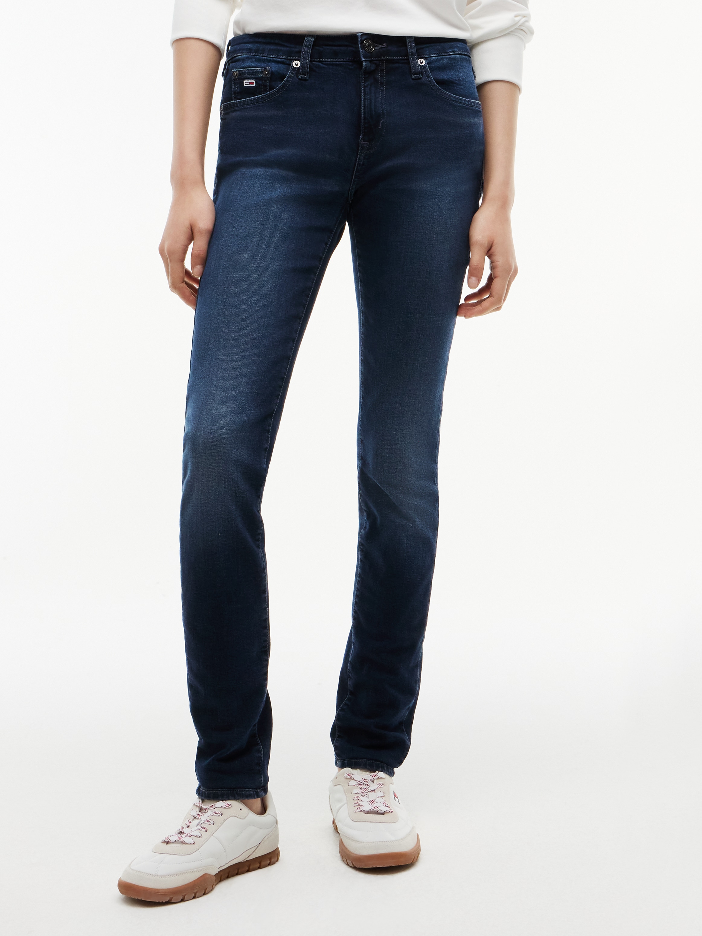Tommy Jeans Skinny-fit-Jeans "LW SKN CH12" mit Logo-Badge, Logstickerei