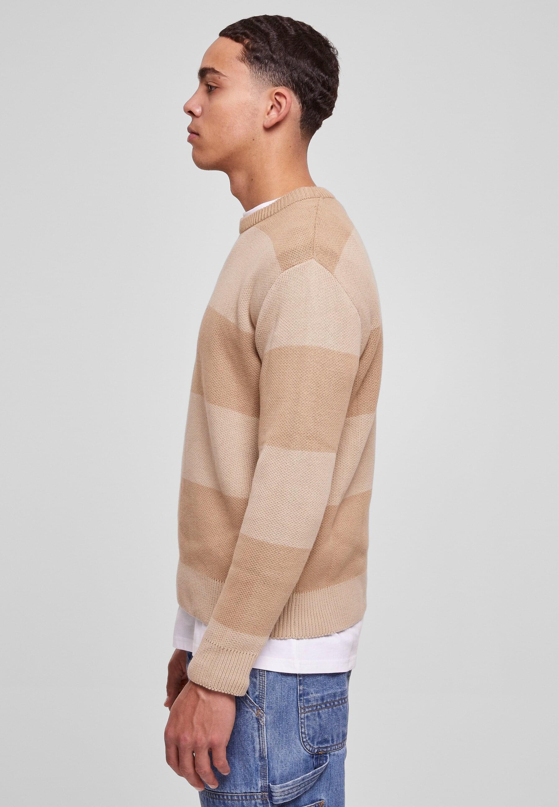 URBAN CLASSICS Rundhalspullover »Urban Classics Herren Heavy Oversized Striped Sweatshirt«, (1 tlg.)