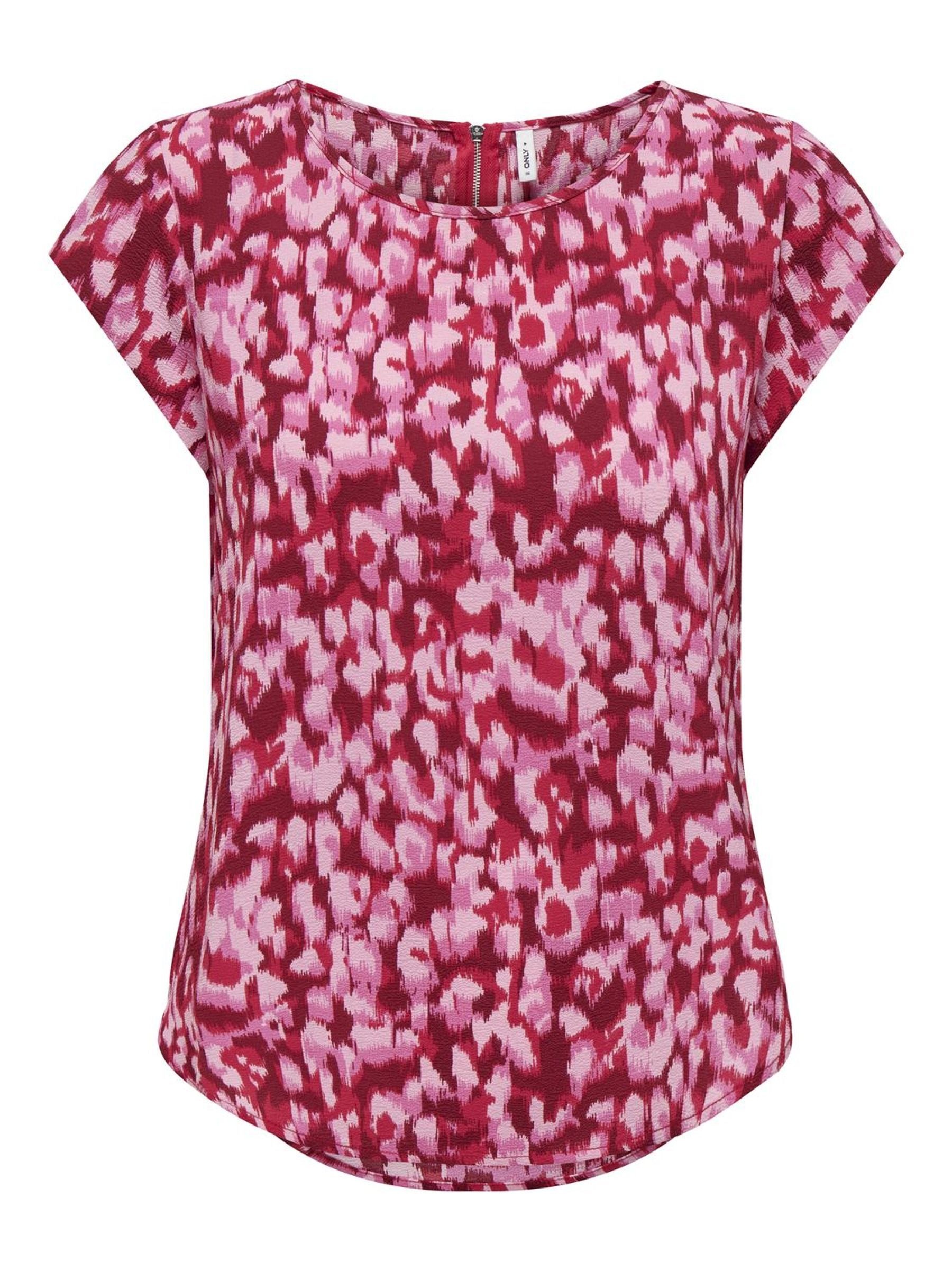 ONLY Shirtbluse »ONLVIC S/S AOP TOP NOOS PTM«, mit Allover Druck