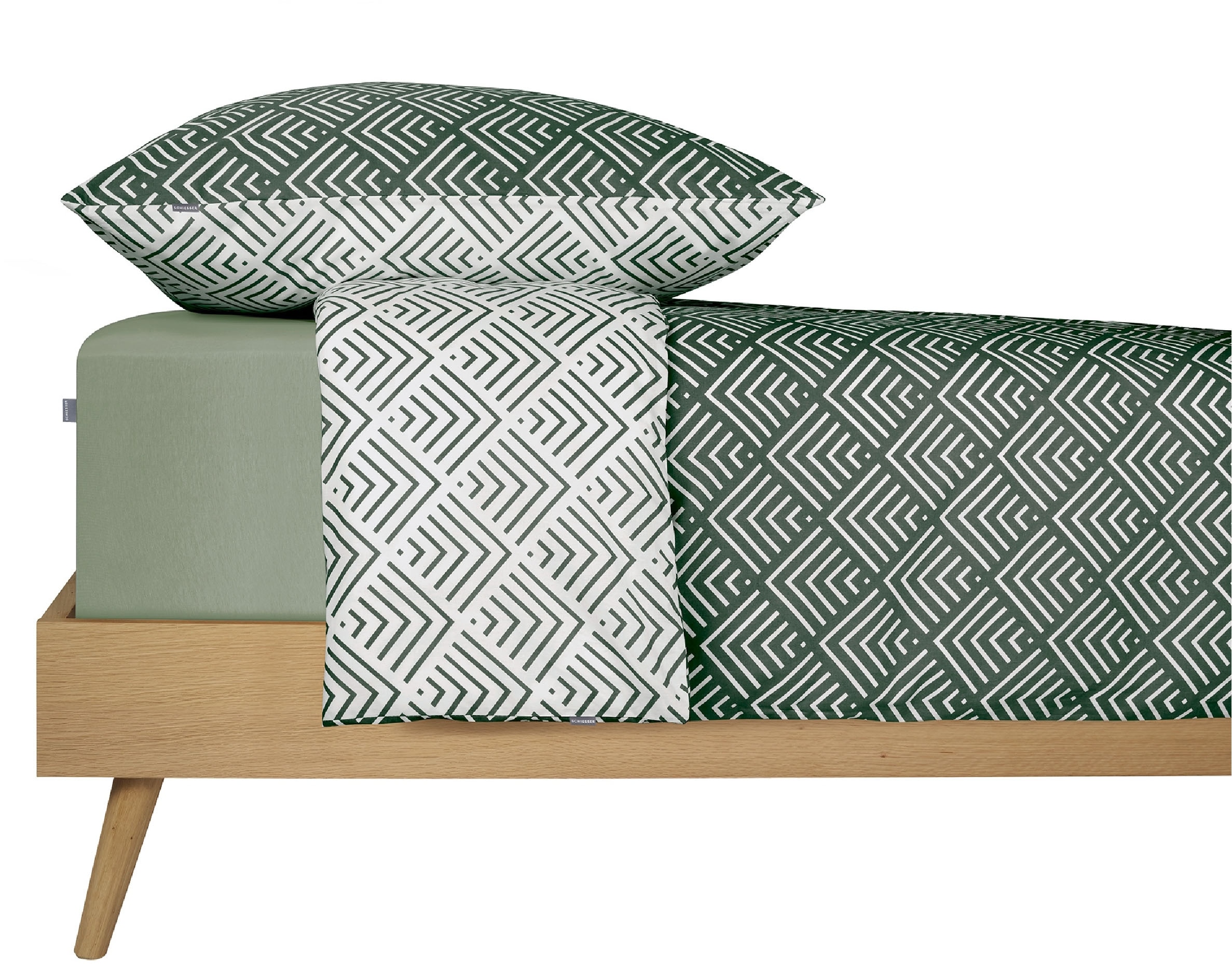Schiesser Bettwäsche »Mabel aus weicher Baumwolle mit abstraktem Muster«, MADE IN GREEN by OEKO-TEX®