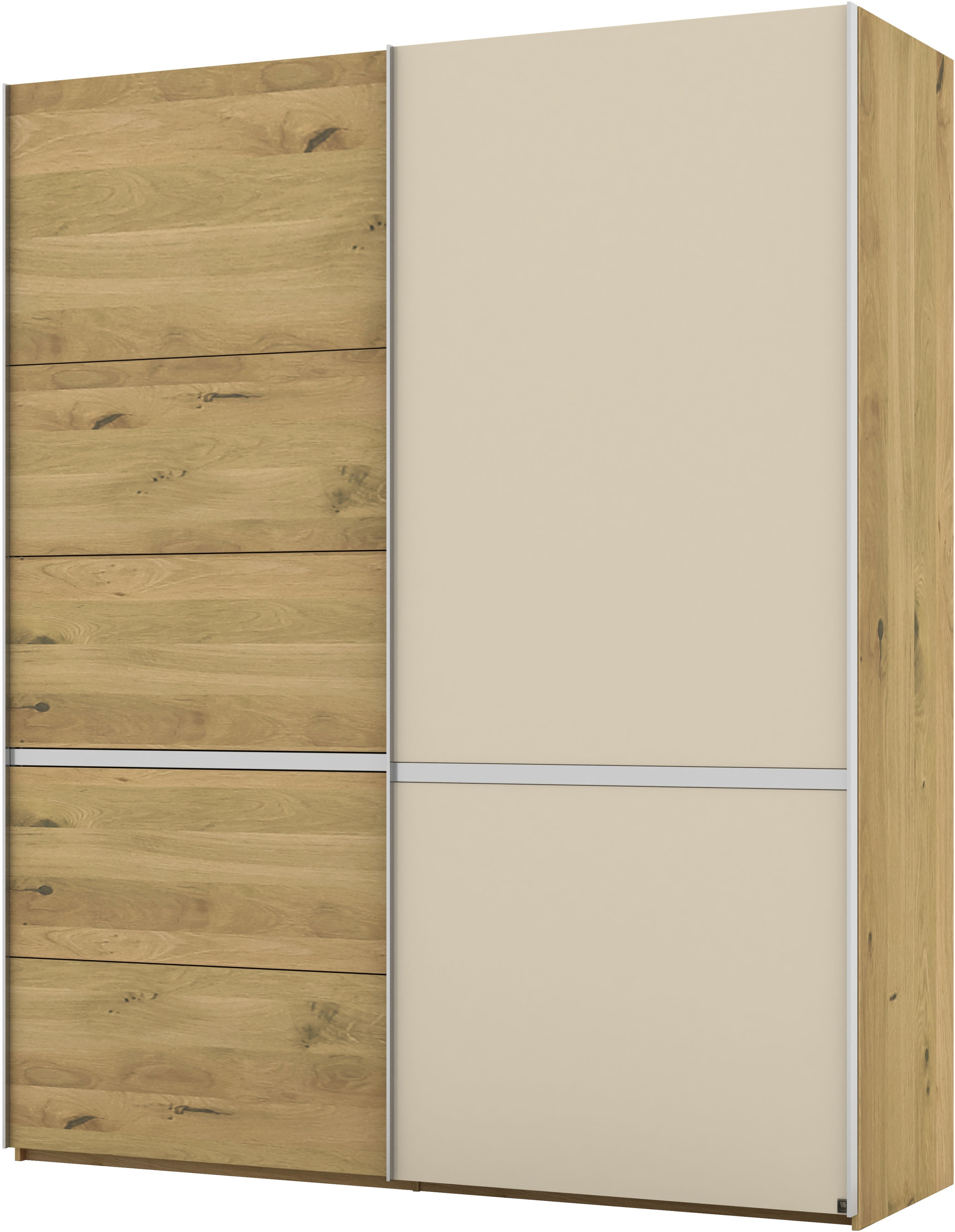 Thumbnail - Musterring Schwebetürenschrank "Savona, Kleiderschrank, Schrank, Garderobe, mit Schiebetüren" Teilmassiv Bianco-Eiche, m...