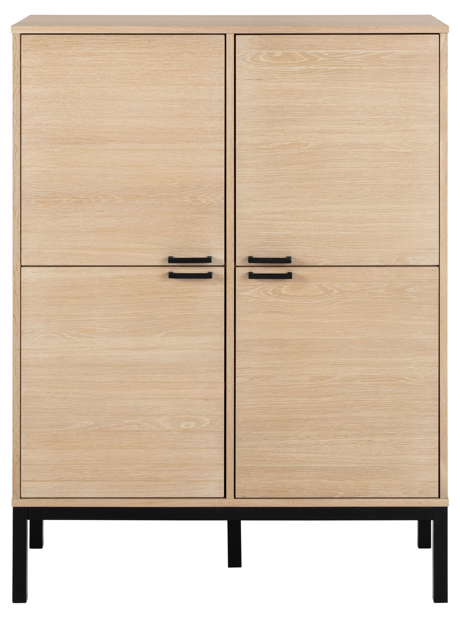 ACTONA GROUP Anrichte »Kensington«, Schrank, 4 Türen und 6 Böden weiss pigmentiert Eiche, 91x40x120cm