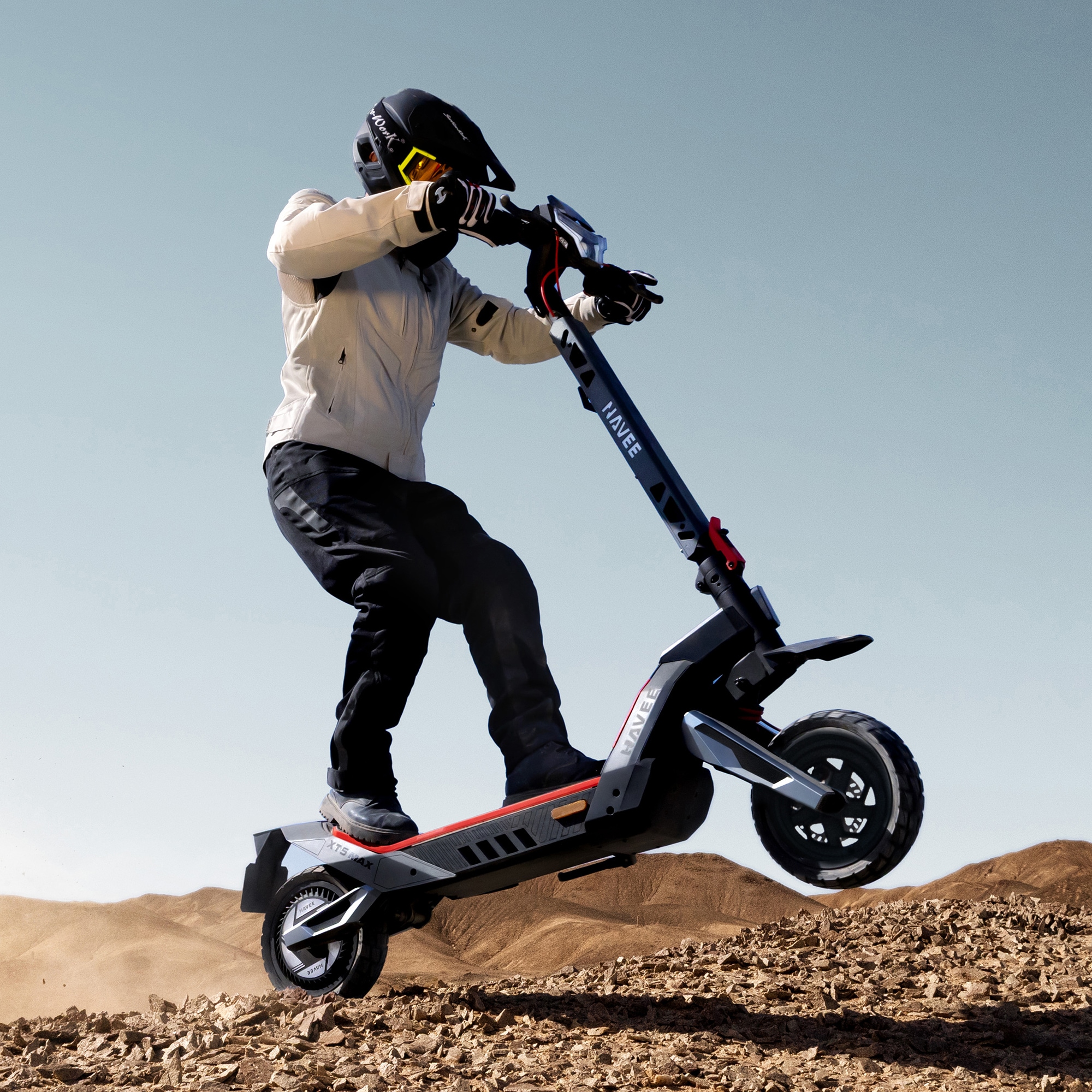 NAVEE E-Scooter »XT5 Max Electric Scooter« 20 km/h 110 km TCS, Bluetooth‑Entsperrung, BMS, Find My, 12" Offroad‑Reifen