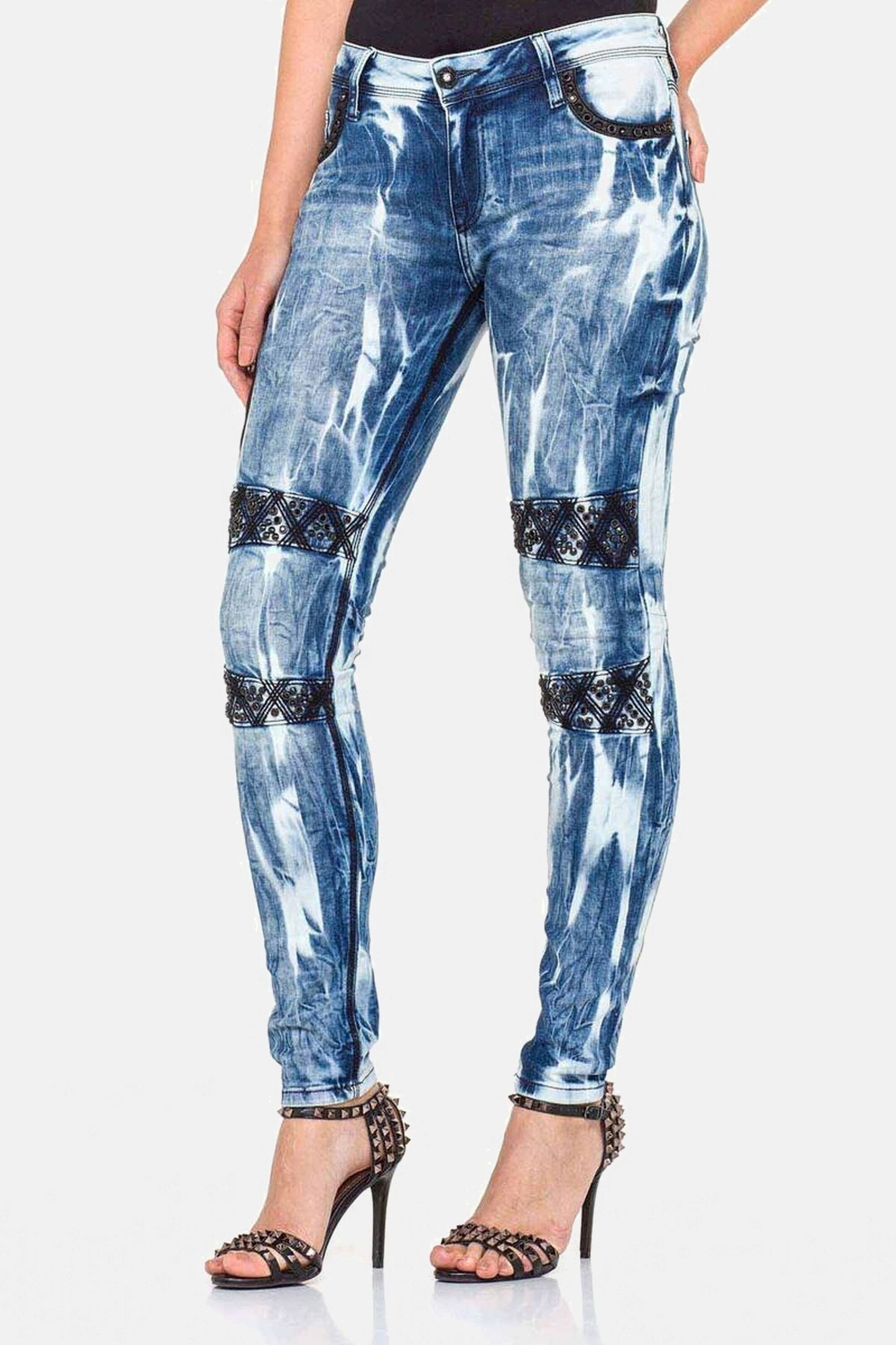 Cipo & Baxx Slim-fit-Jeans »Jeans«, mit Ziersteinen, WD-368