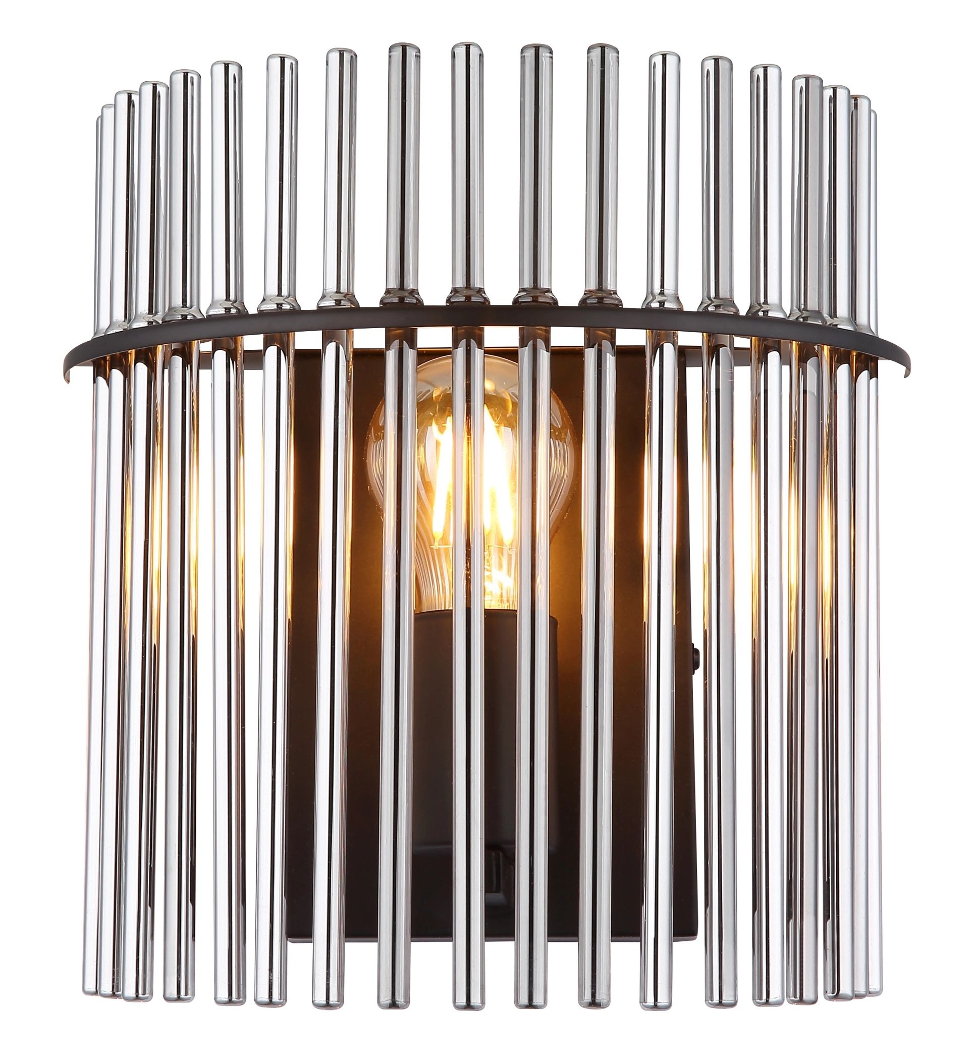 GLOBO LIGHTING LED Wandleuchte »GORLEY«, 1 flammig, Leuchtmittel E27 | ohne Leuchtmittel, Glasstäbe-Schirm-Muster