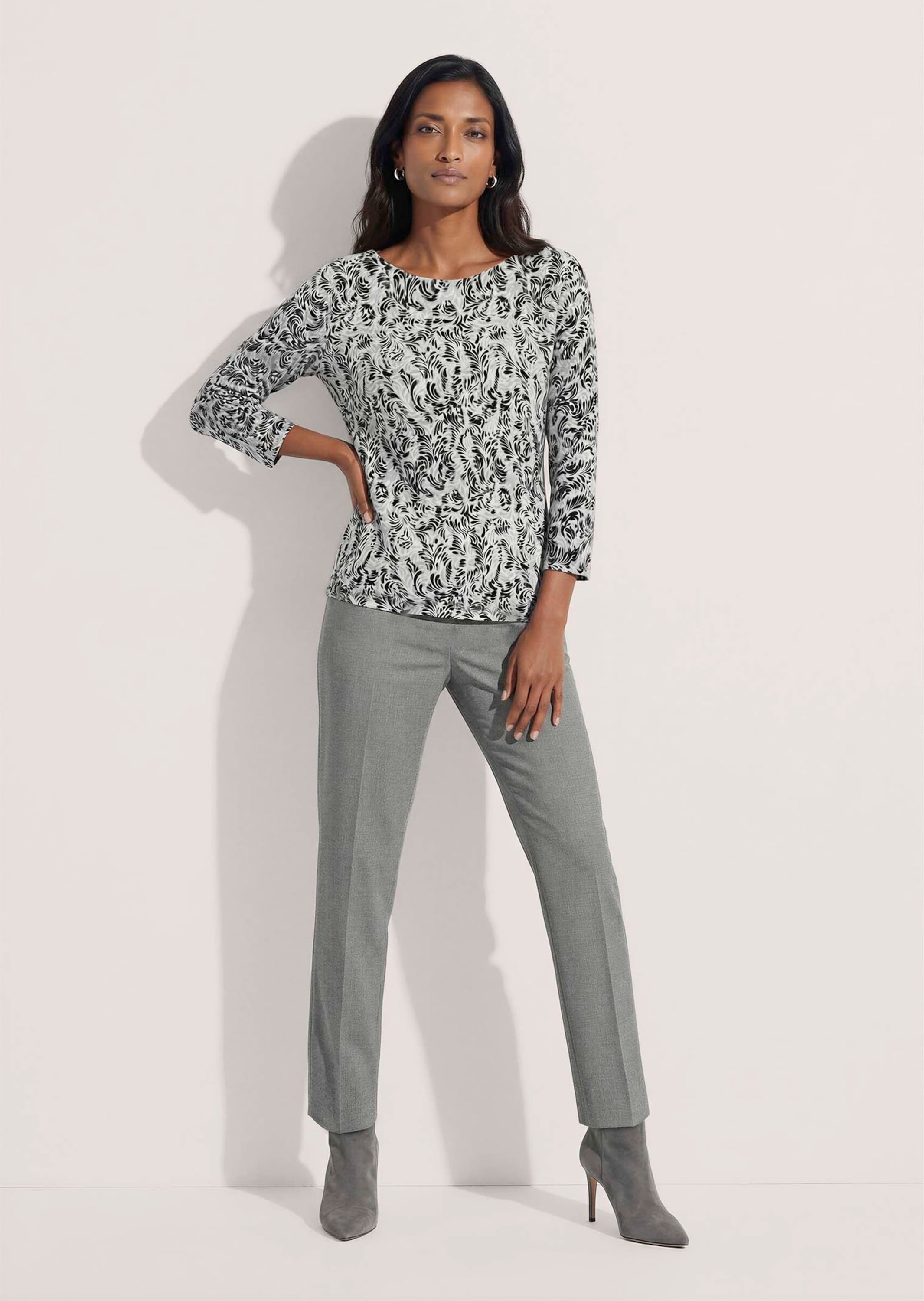 MADELEINE Longpullover »Pullover Kaschmirpullover mit floralem Druck«