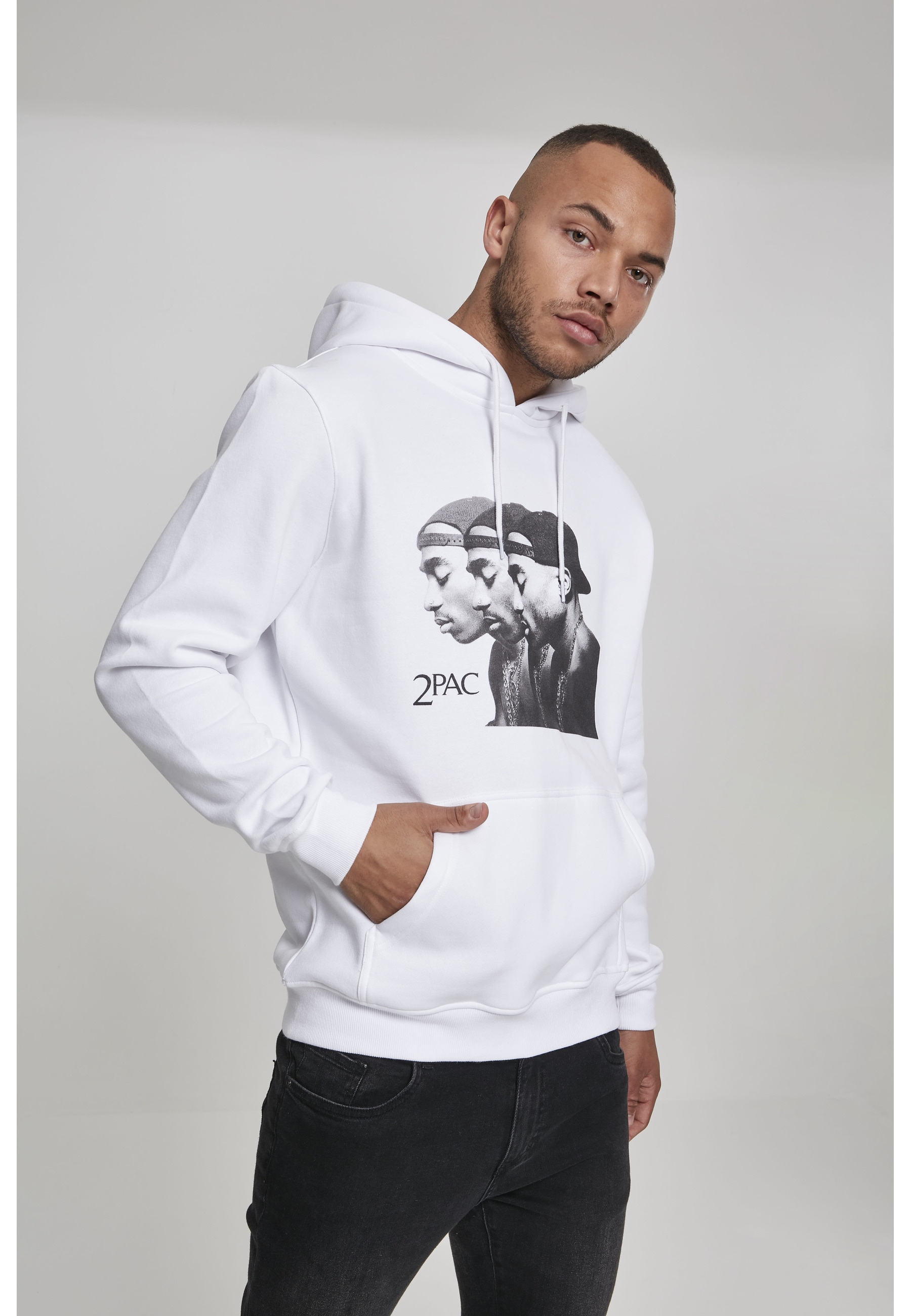 Merchcode Kapuzenpullover »Merchcode Herren 2Pac Faces Hoody« 1 Stk.