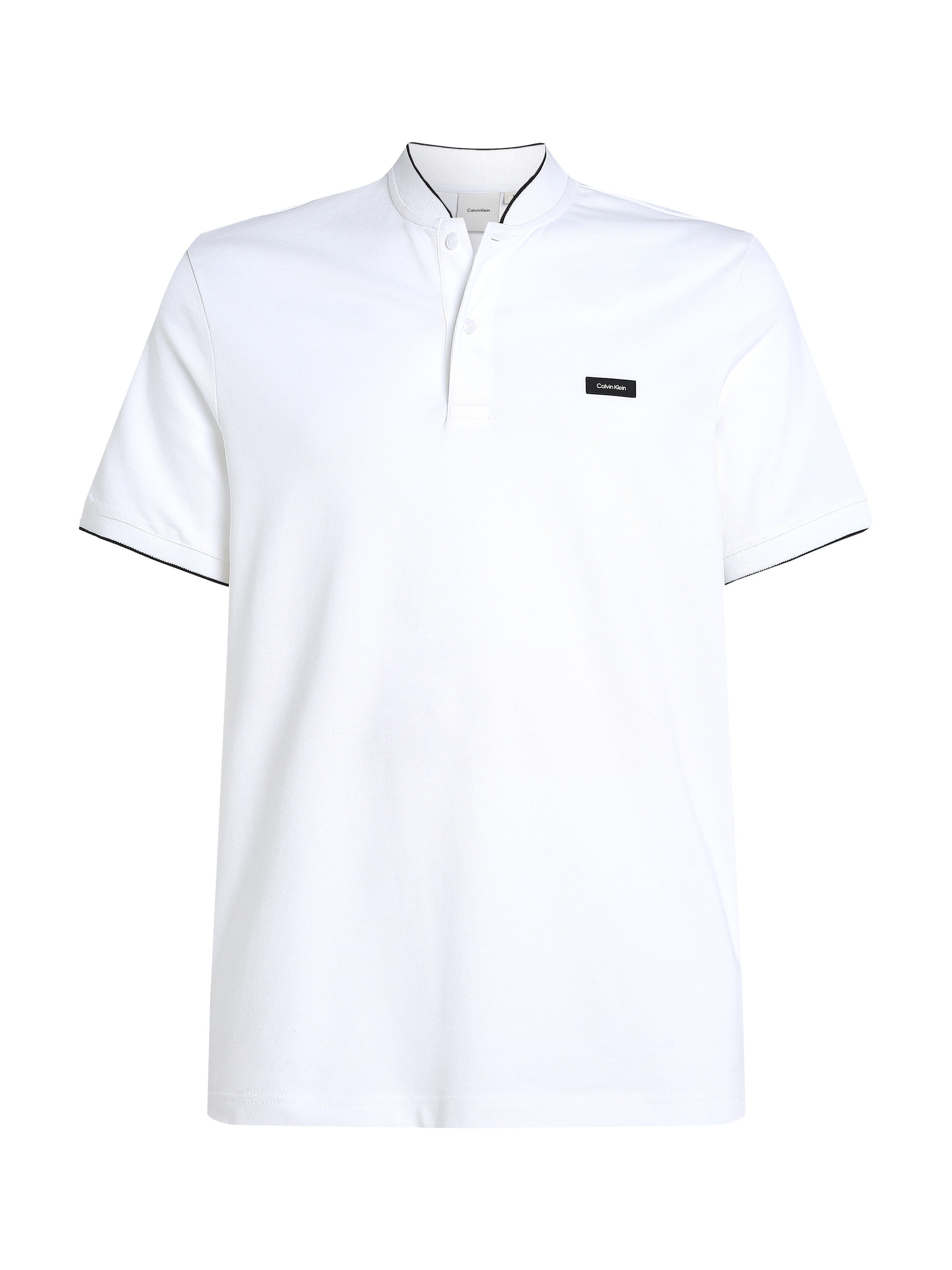 Calvin Klein Poloshirt »STRETCH PIQUE STAND COLLAR POLO«, mit kontrastfarbenen Kanten