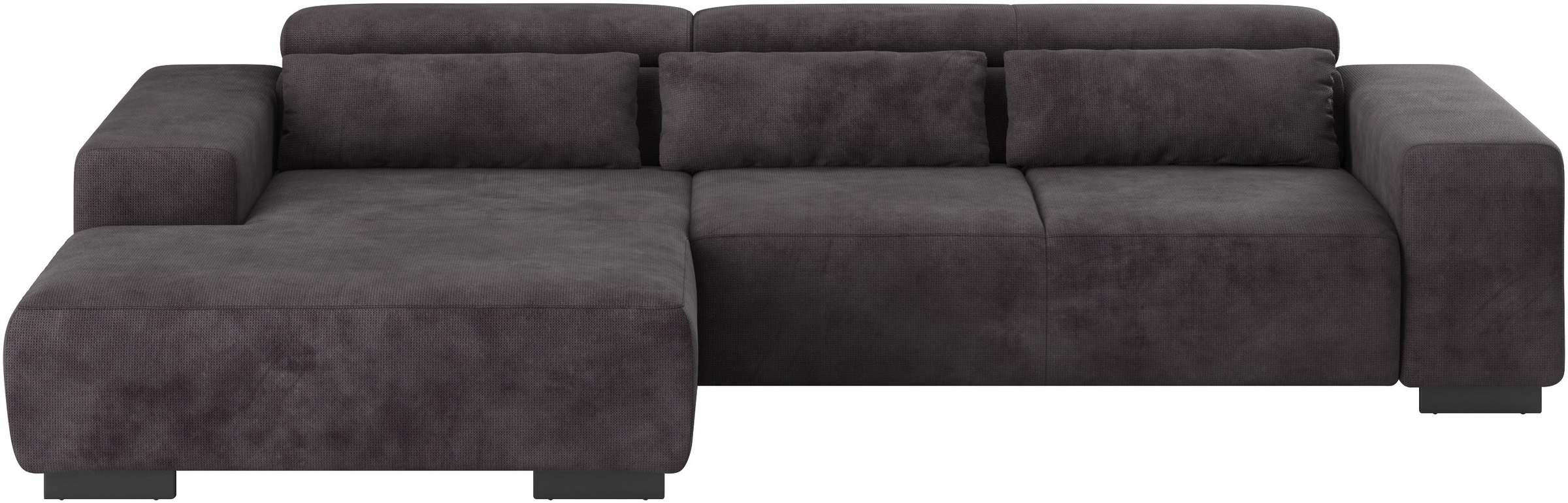 COTTA Ecksofa »Side L-Form, mit Kopfteilverstellung & 3 Nierenkissen«, optional motorische Sitztiefenverstellung