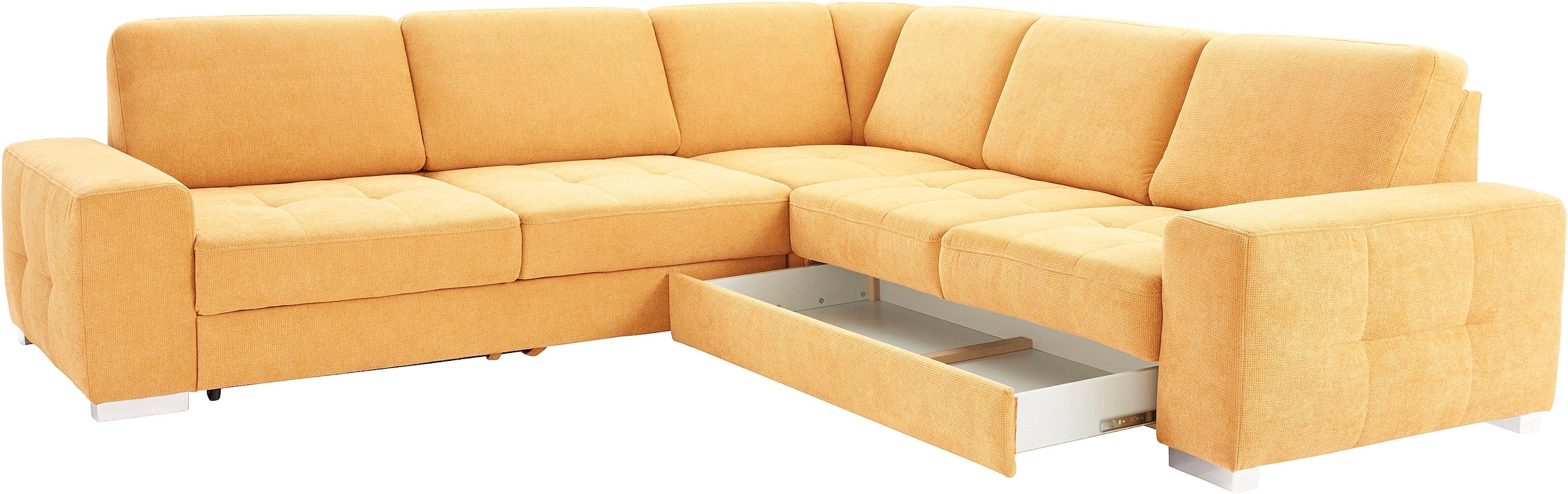 sit&more Ecksofa »Santorini L-Form«, mit Federkern und Sitztiefenverstellung, wahlweise mit Bettfunktion