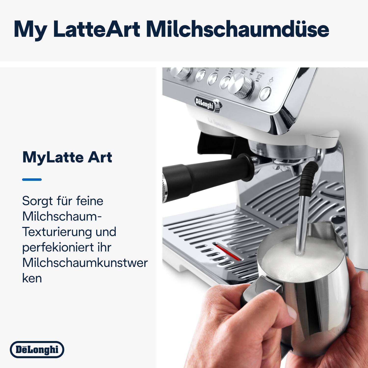 De'Longhi Espressomaschine »LA SPECIALISTA EC9155.W« 8 Mahlgrade, 3 Temperaturen, Milchschaumdüse & Tamping Hilfe