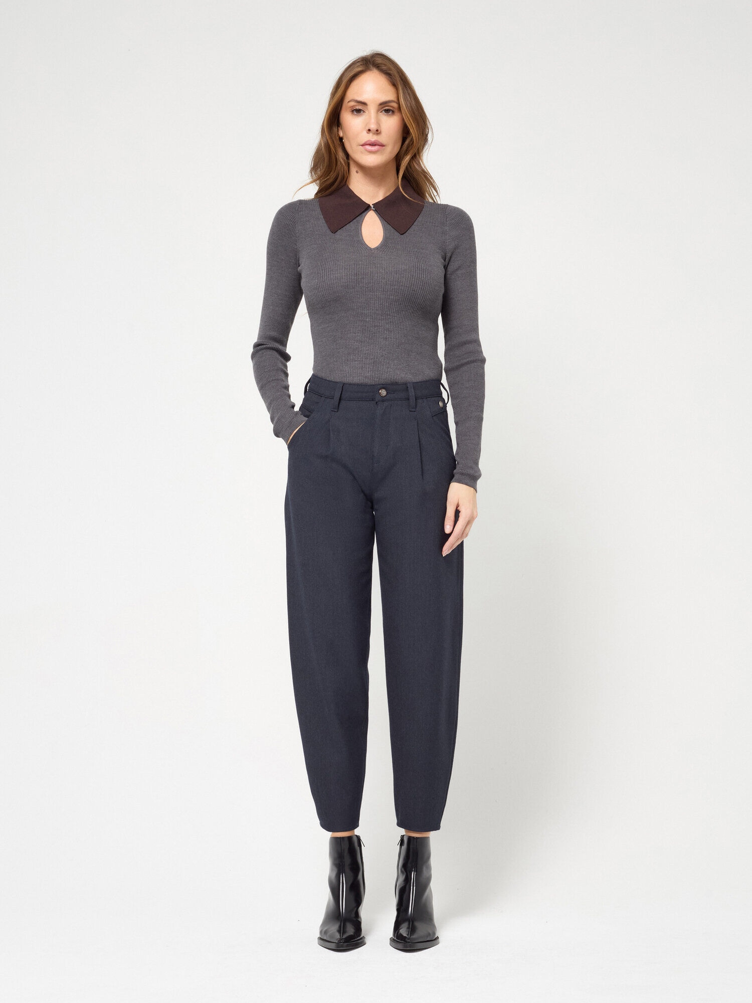 GANG Stoffhose »94SILVIA CROPPED«  im 5-Pocket-Style