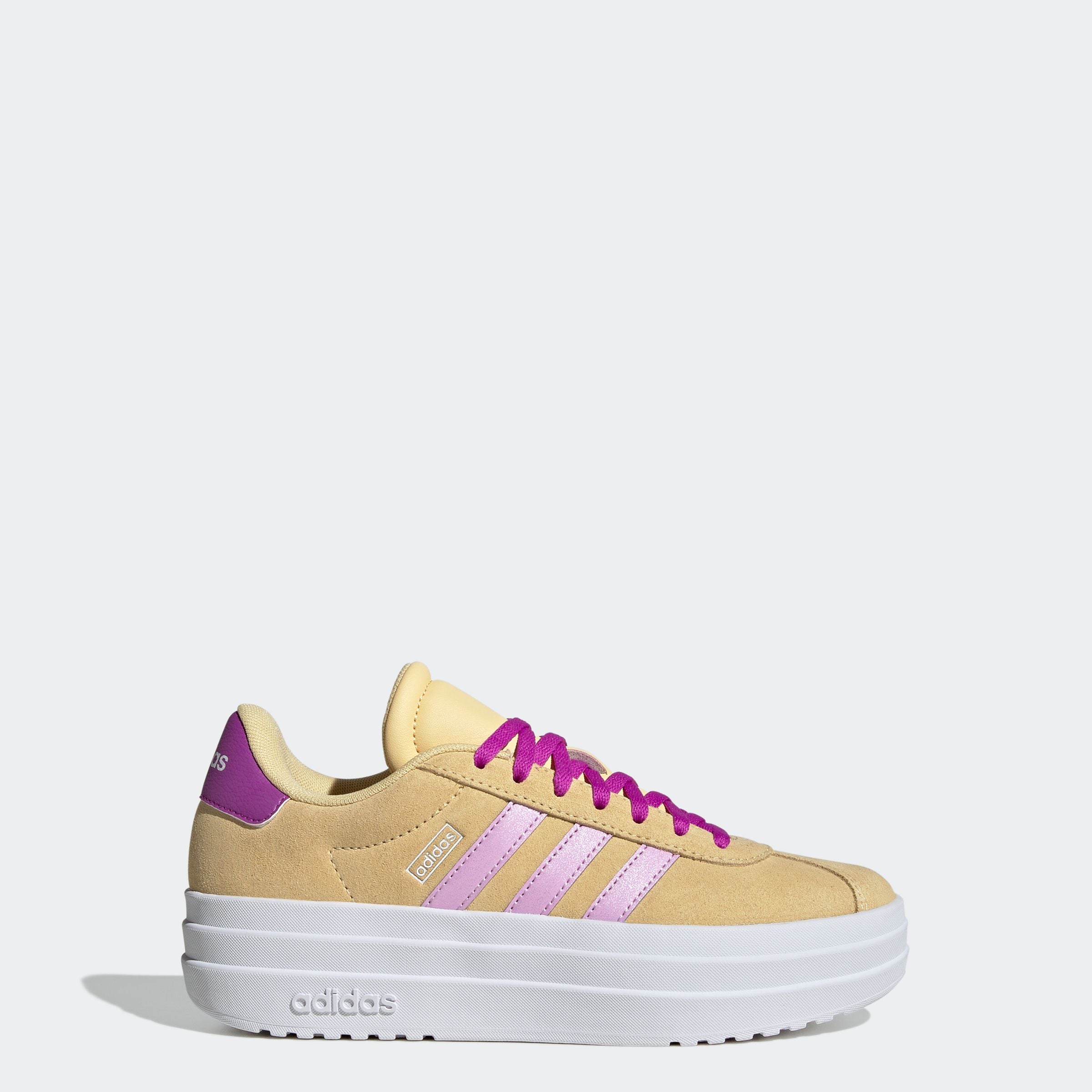 adidas Sportswear Plateausneaker »VL COURT BOLD LIFESTYLE KIDS«, Design auf den Spuren des adidas Gazelle Bold