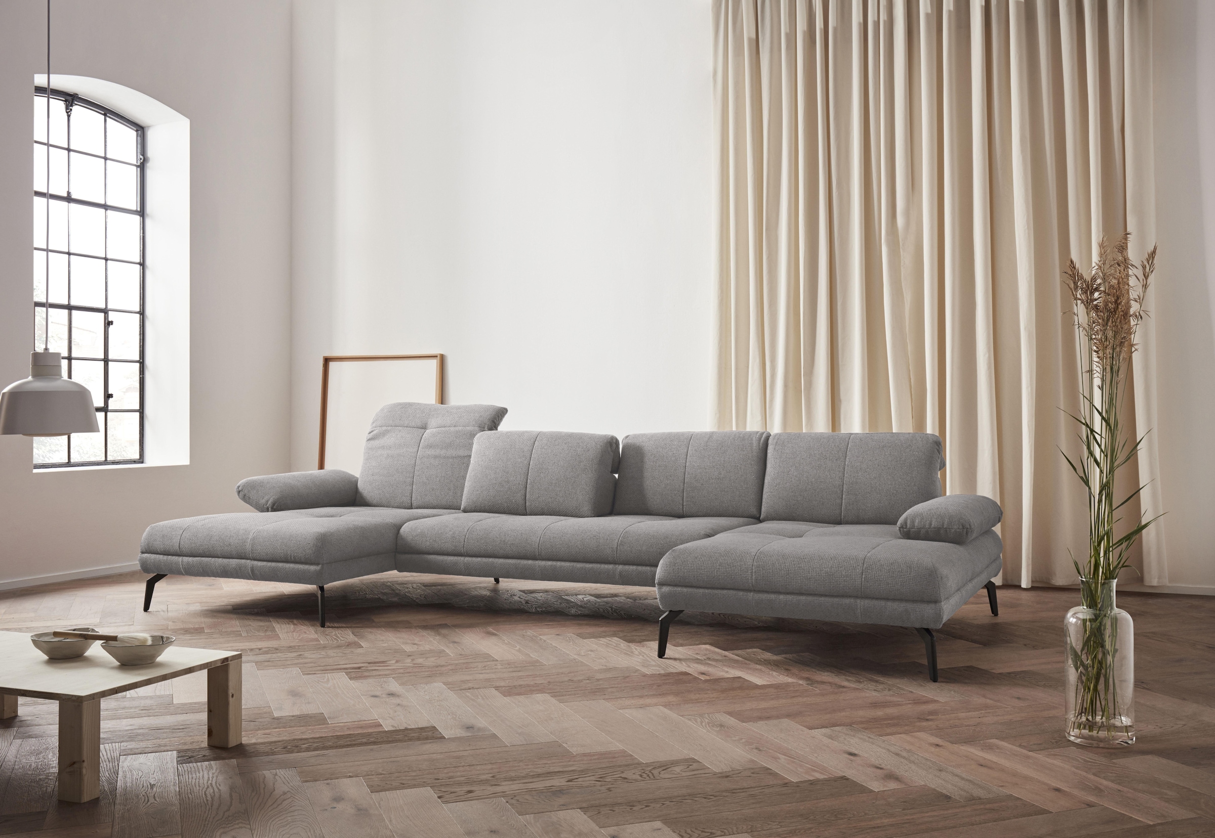 OTTO home Wohnlandschaft "Stenlille Multifunktions-Sofa, U-Form" incl. Sitztiefen-, Kopfteil- und Armteilverstellung