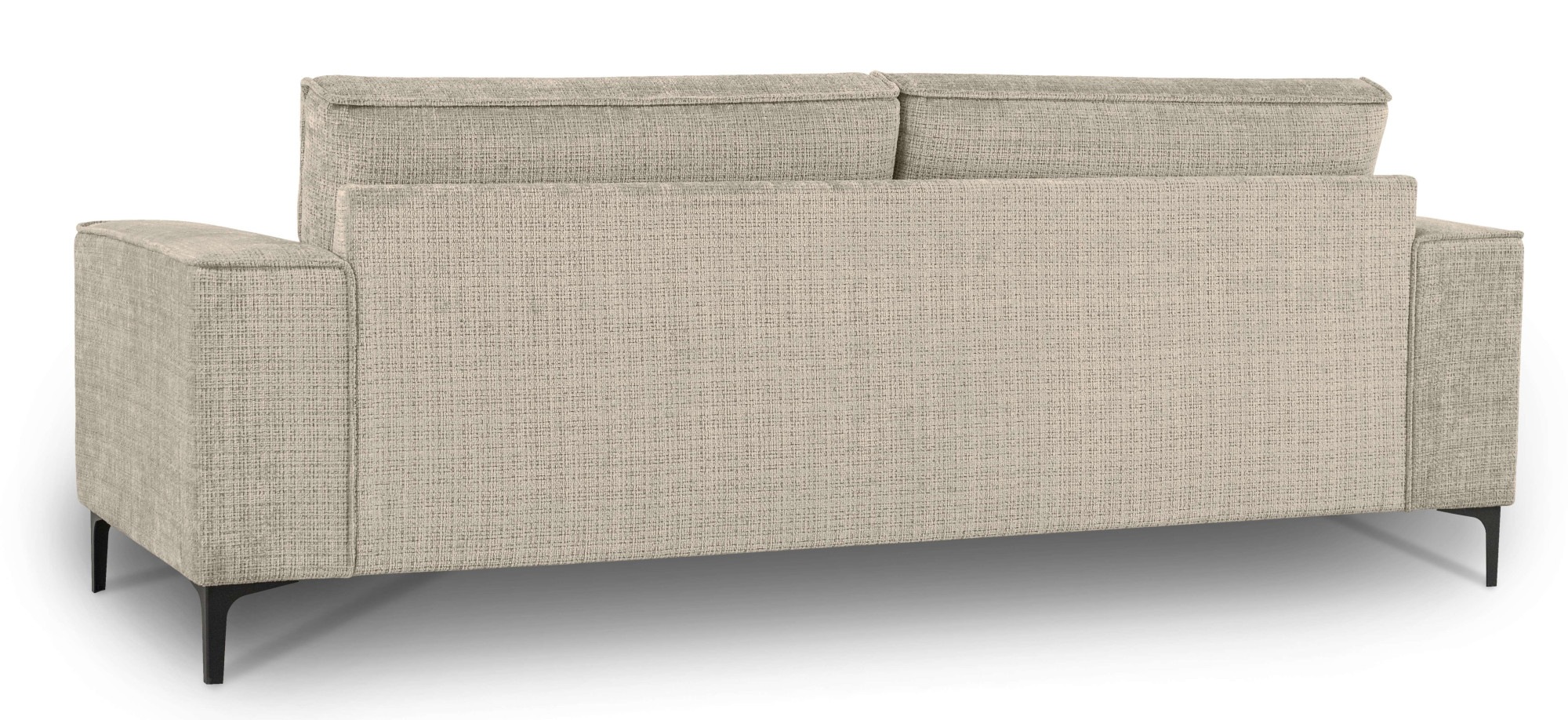 Places of Style 3-Sitzer »3er Sofa Oland, Struktur, Flachgewebe, Luxus-Microfaser, Boucle«, 224 cm, Wellenunterfederung, Skandi-Design, Metallfüße