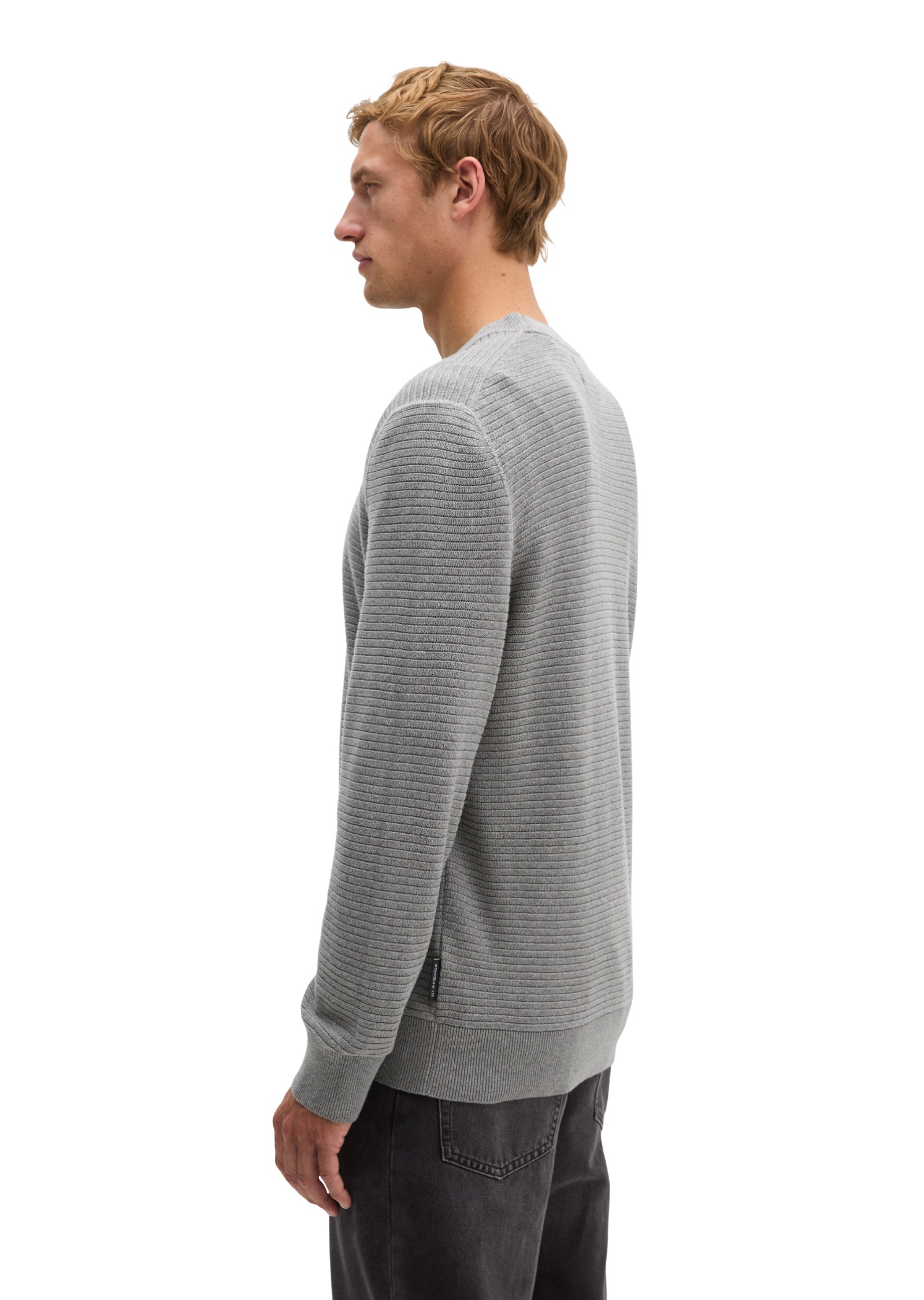 Marc O'Polo Rundhalspullover »mit smarter Querrippe«