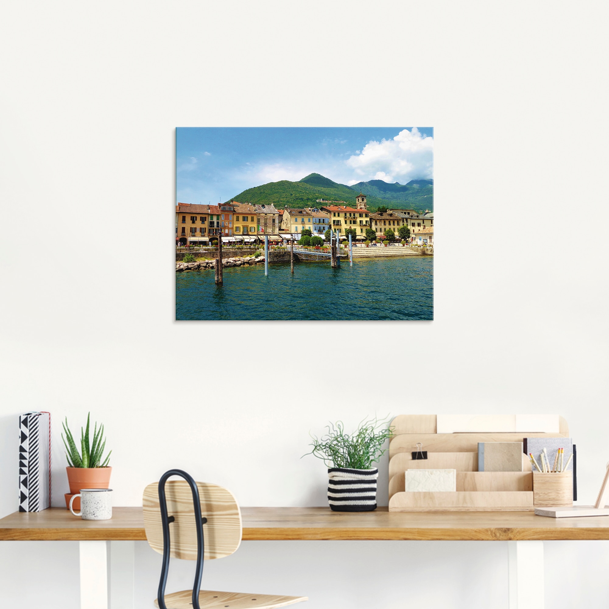 Artland Glasbild »Cannobio am Lago Maggiore«, Gewässer, (1 St.), in verschiedenen Größen