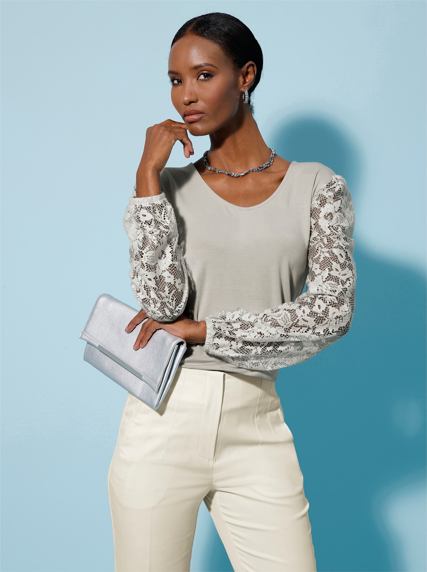 creation L Langarmshirt "Lyocell-Shirt", 1 tlg. günstig online kaufen