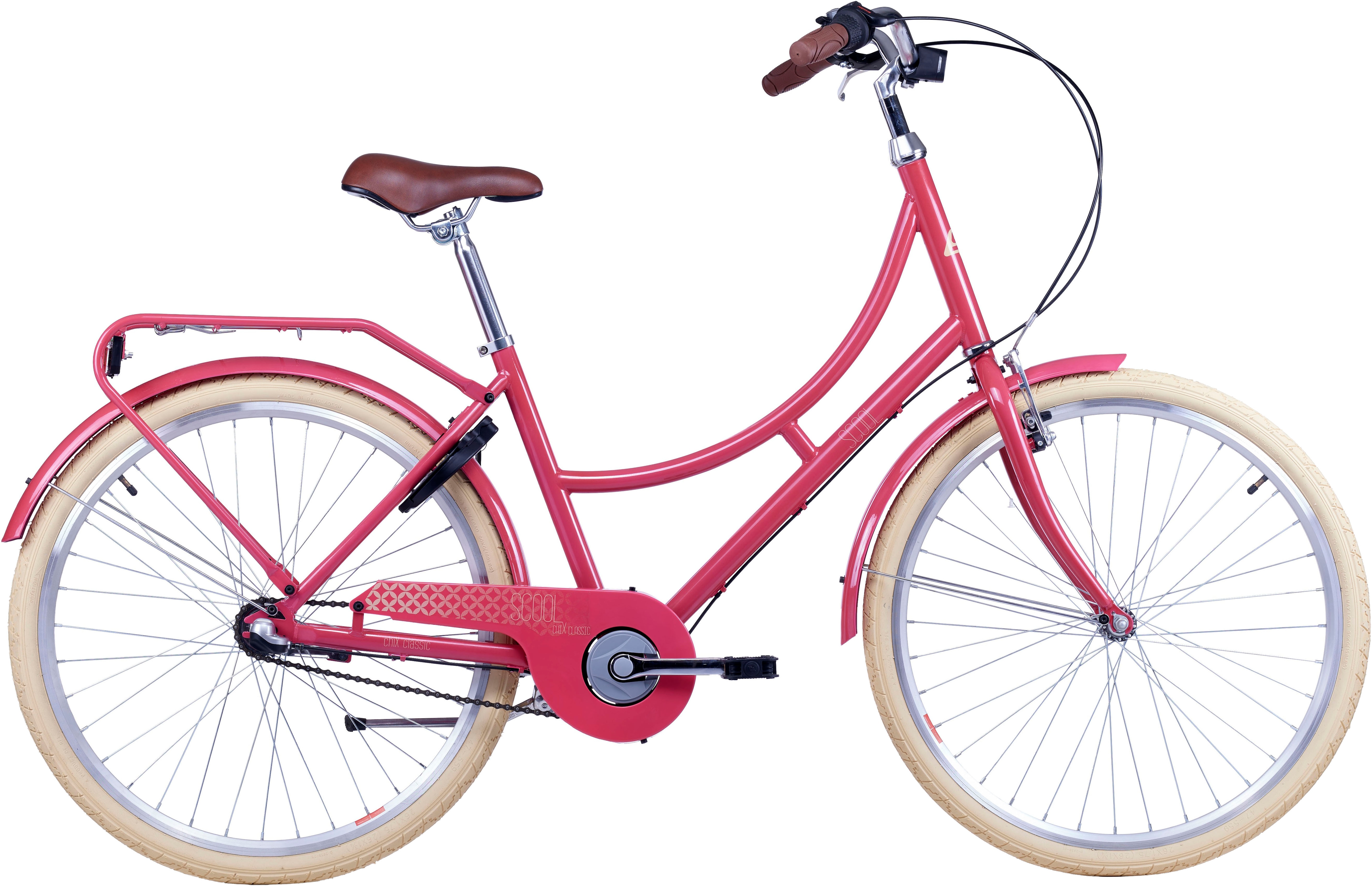 S’COOL Jugendfahrrad "SCOOL chiX classic" 3 Gang Shimano Nabenschaltung 26 Zoll, Jugendliche, mit Gepäckträger und Schutzblech