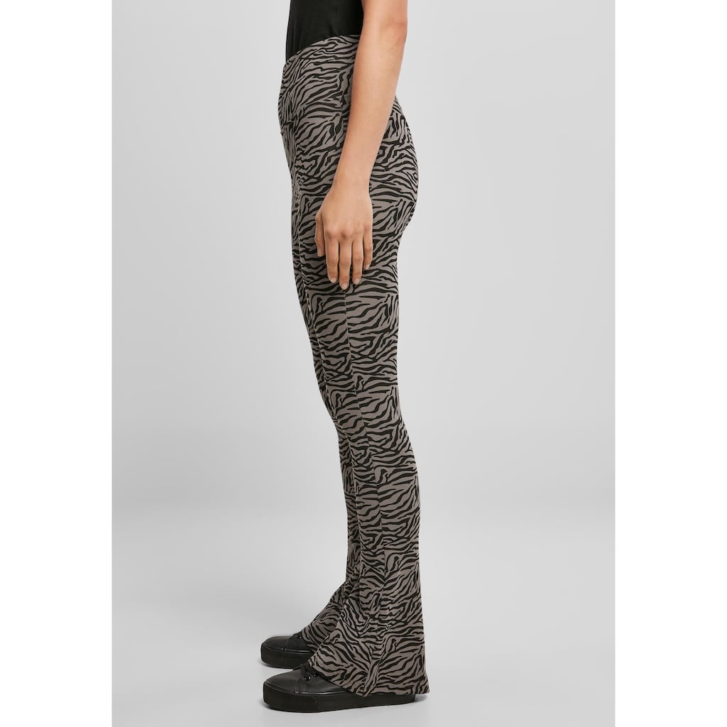 URBAN CLASSICS Leggings »Urban Classics Damen Ladies High Waist Zebra Boot Cut Leggings«, (1 tlg.)