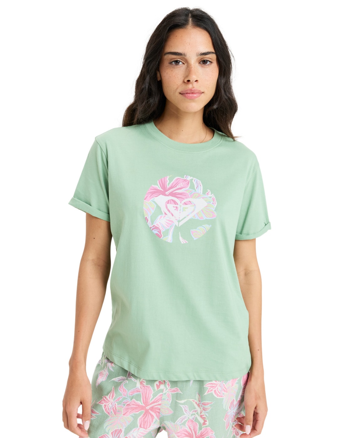 Roxy Shirttop "Oceanregular Round Hibiscus"