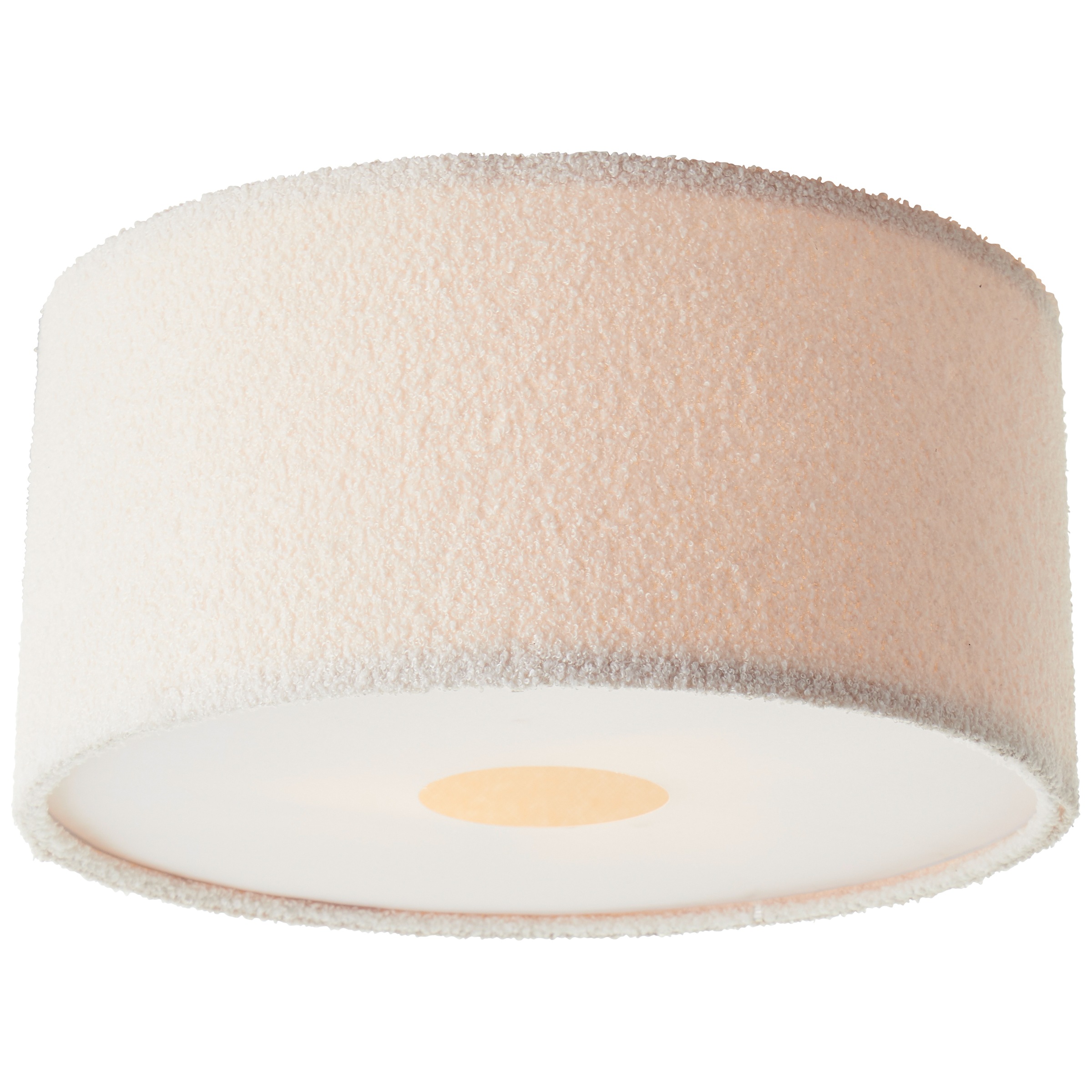 Brilliant Deckenleuchte »Teddy«, 3 flammig, Leuchtmittel E27 | ohne Leuchtmittel, flauschiger Teddystoff, 23 x 45 cm, 3 x E27, Textil, beige